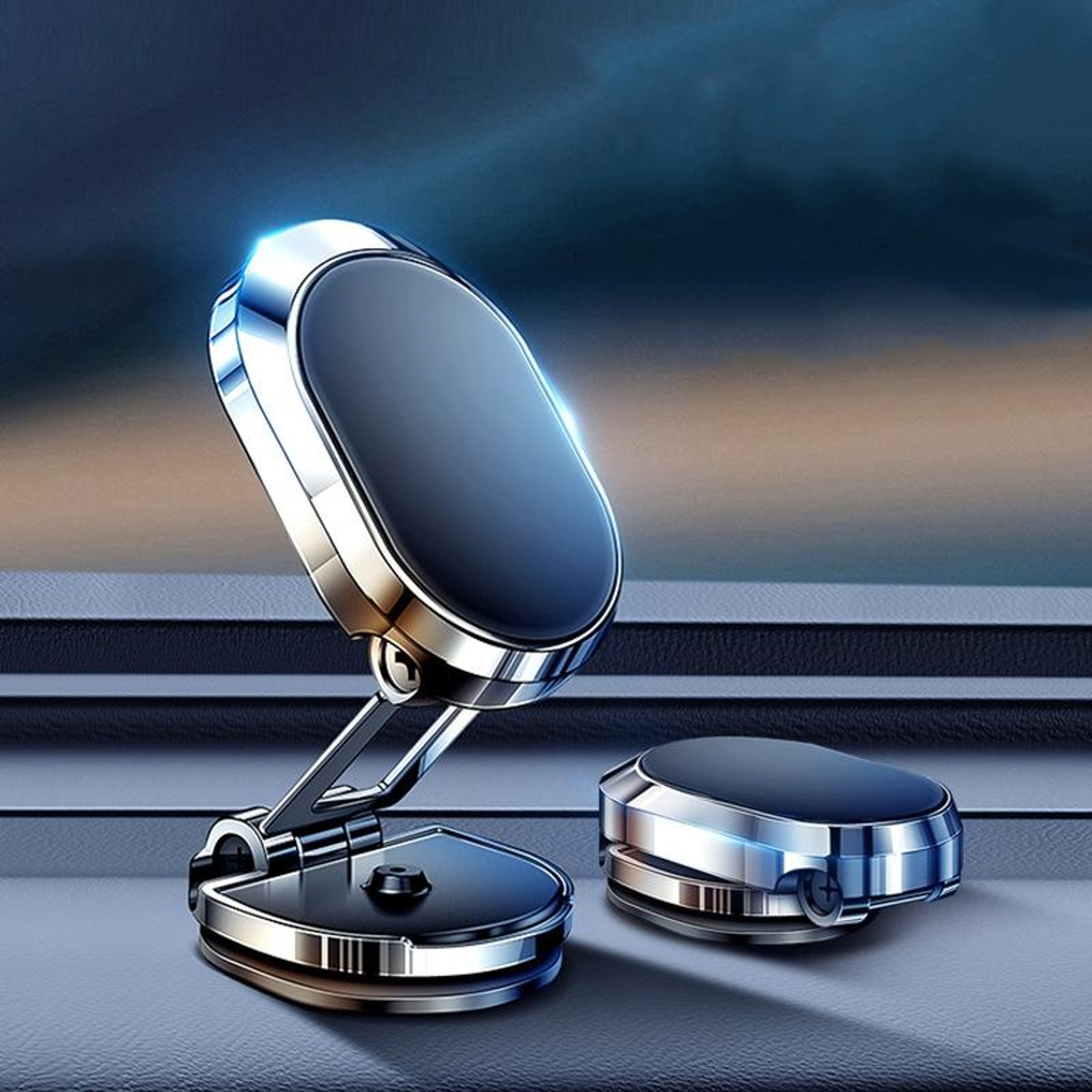 360 Magnetic Car Phone Mount For Navigation  HandsFree Driving 0
