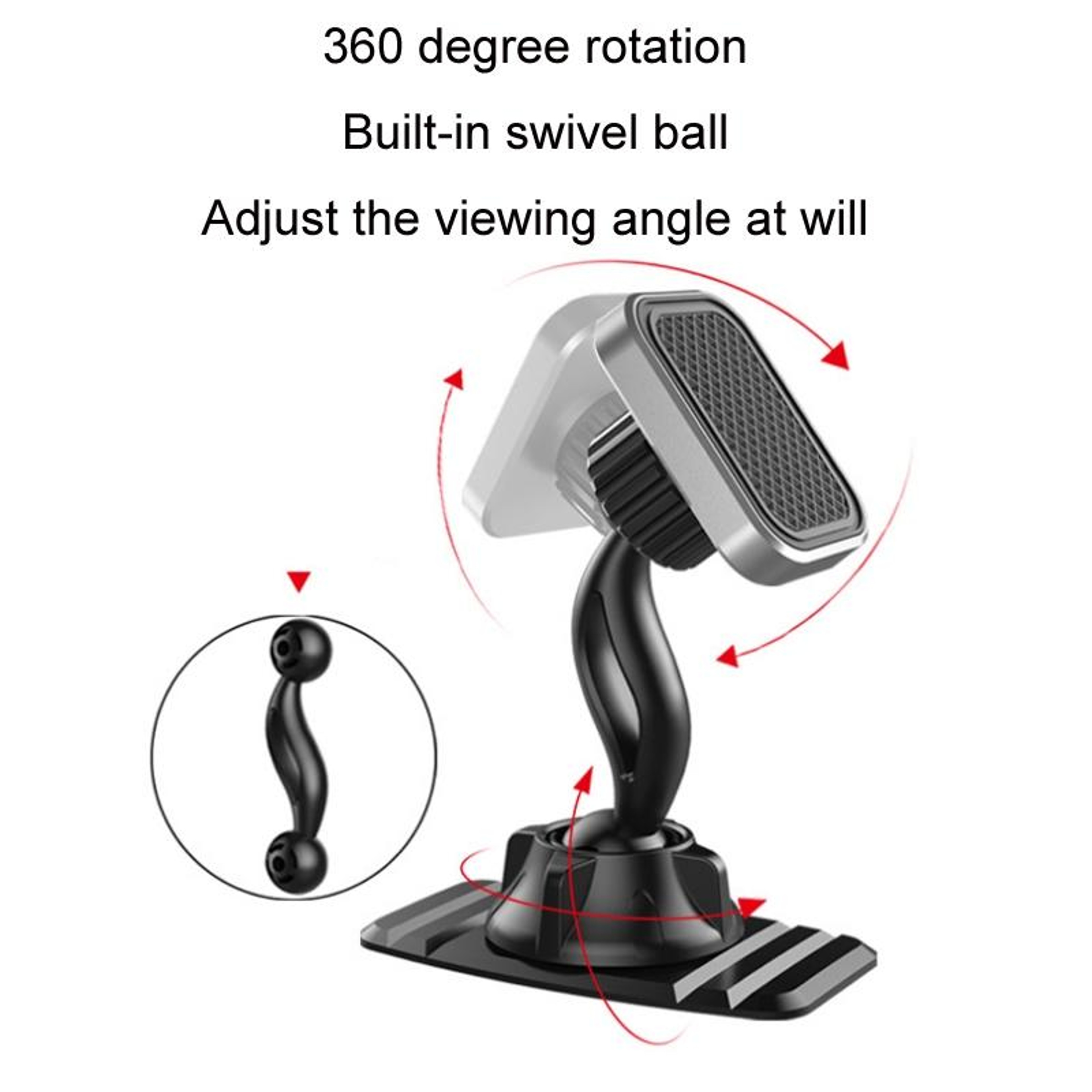 Magnetic Car Phone Mount For Dashboard  Center Console Secure Hands Free Holder 2