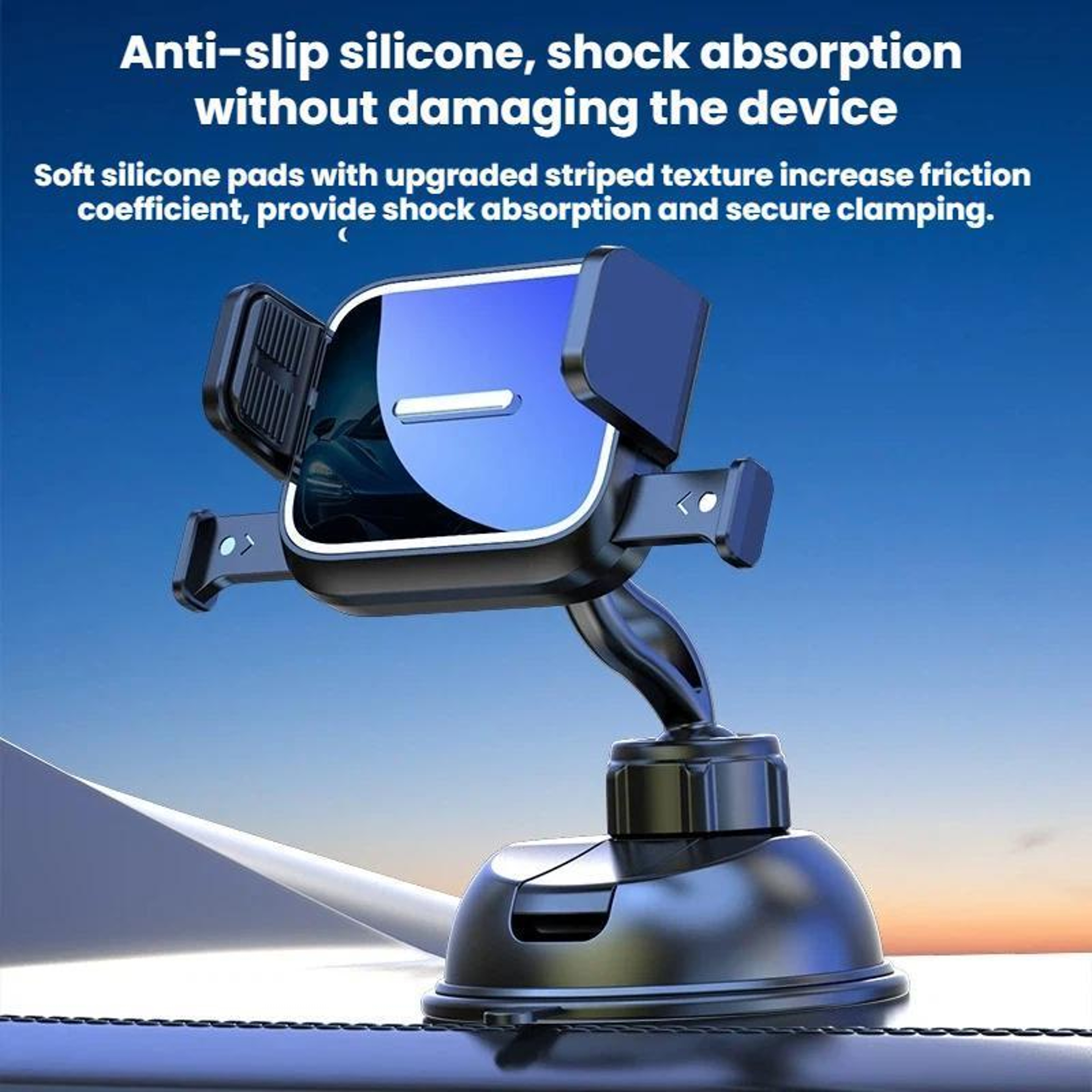 Car Phone Holder With Strong Suction Mount For Dashboard Windshield  Air Vent 3