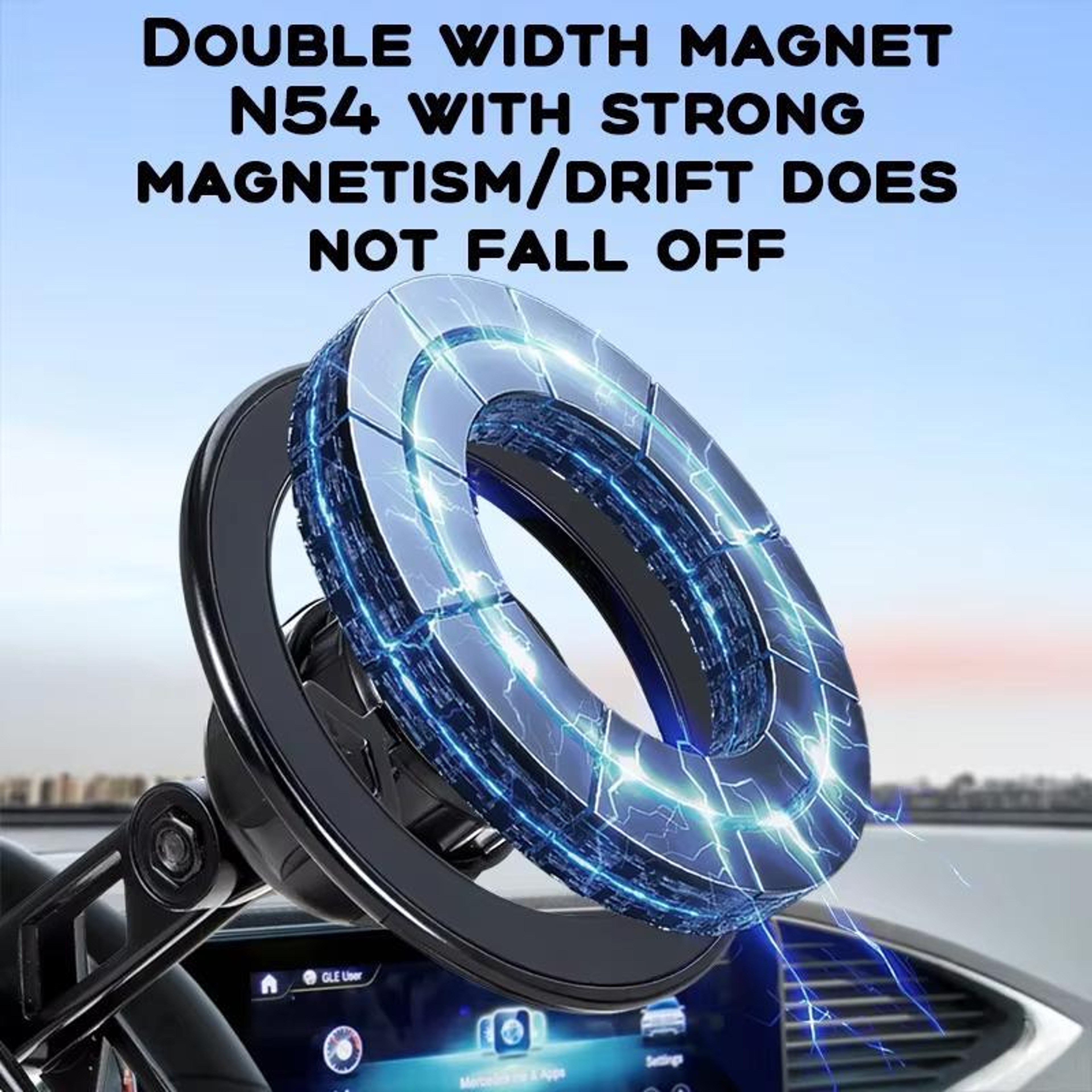Vacuum Suction Magnetic Car Phone Holder with Adjustable Mechanical Arm – view 6