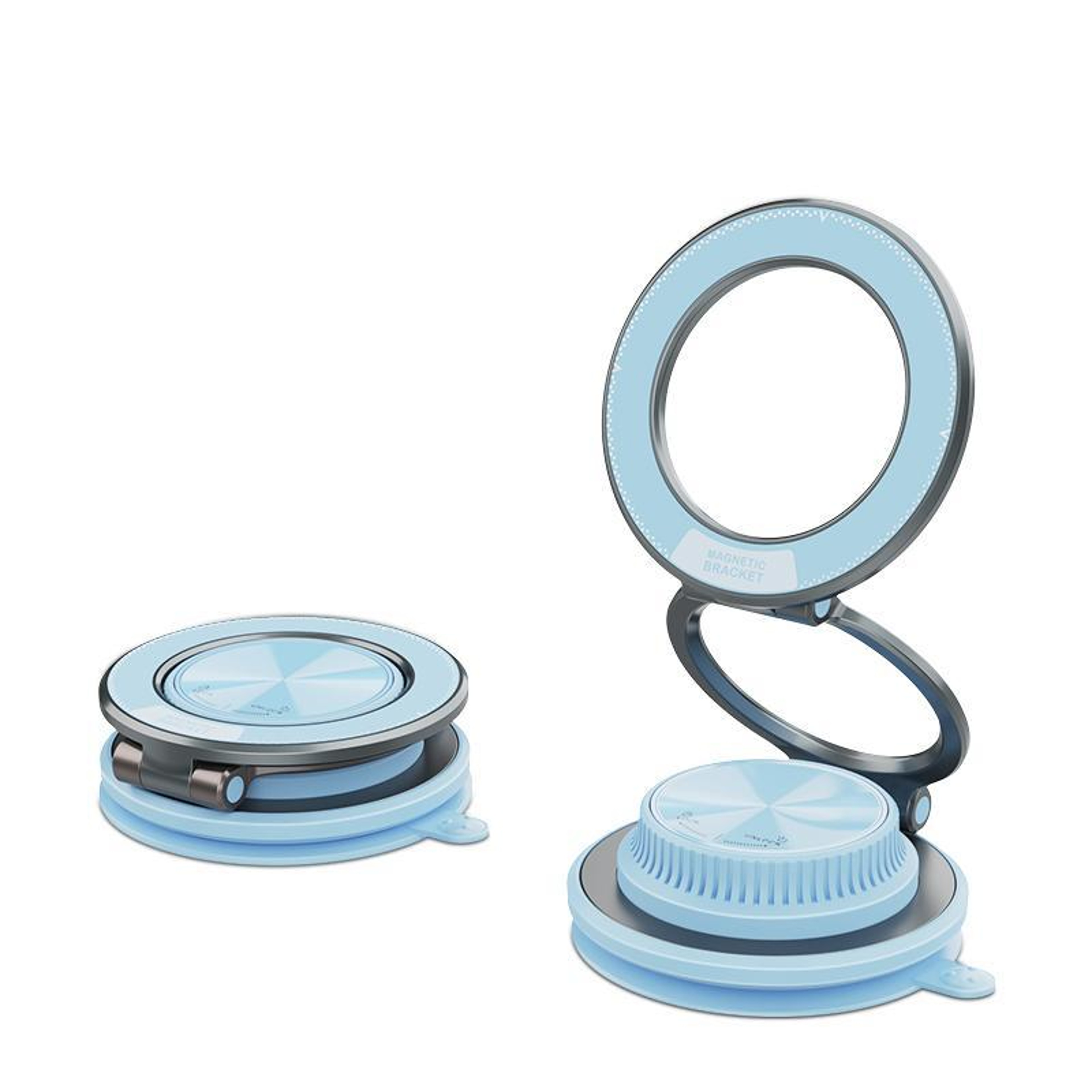 Magnetic Dashboard Phone Mount With 360 Rotation  Foldable Suction Cup Holder 0