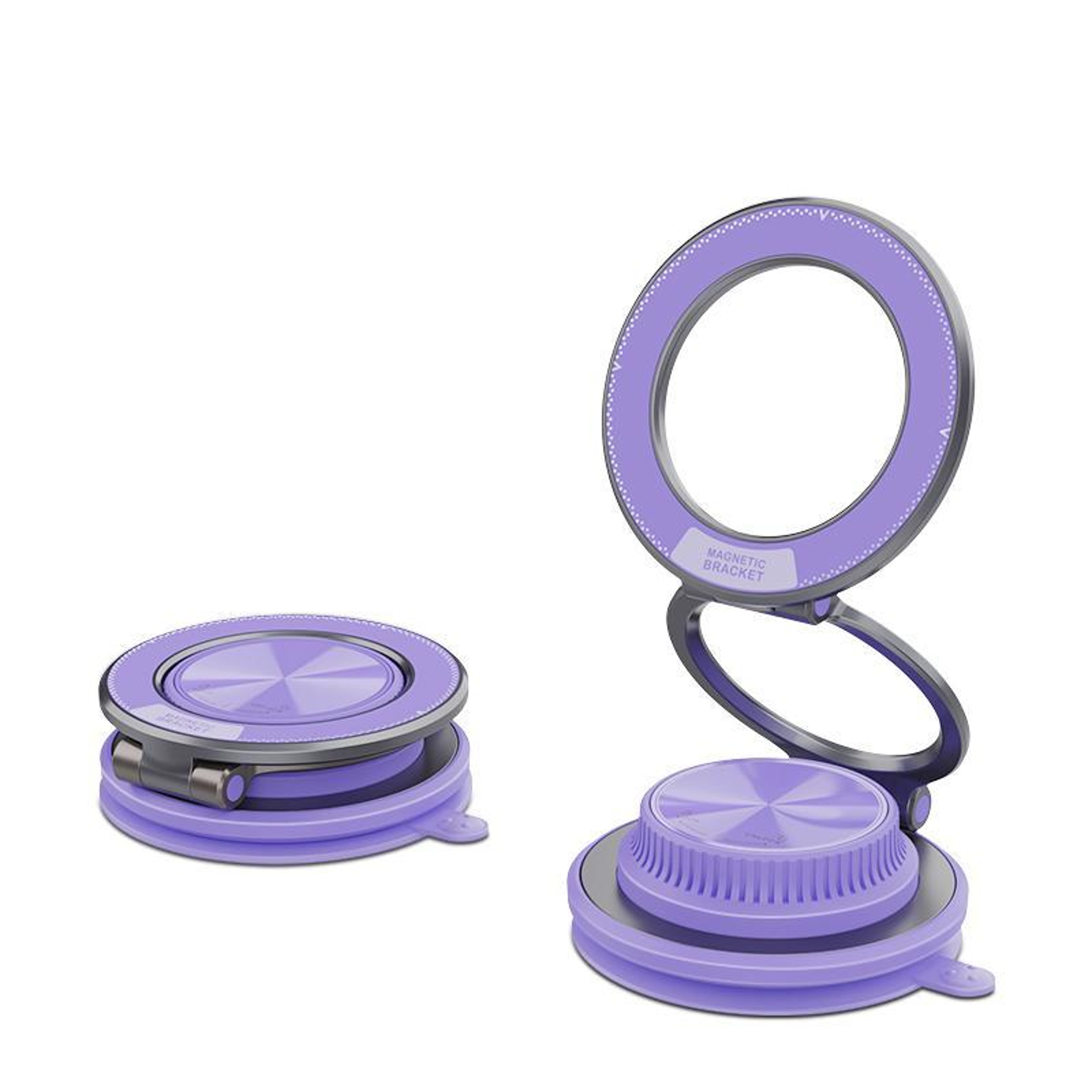 Magnetic Dashboard Phone Mount With 360 Rotation  Foldable Suction Cup Holder 7