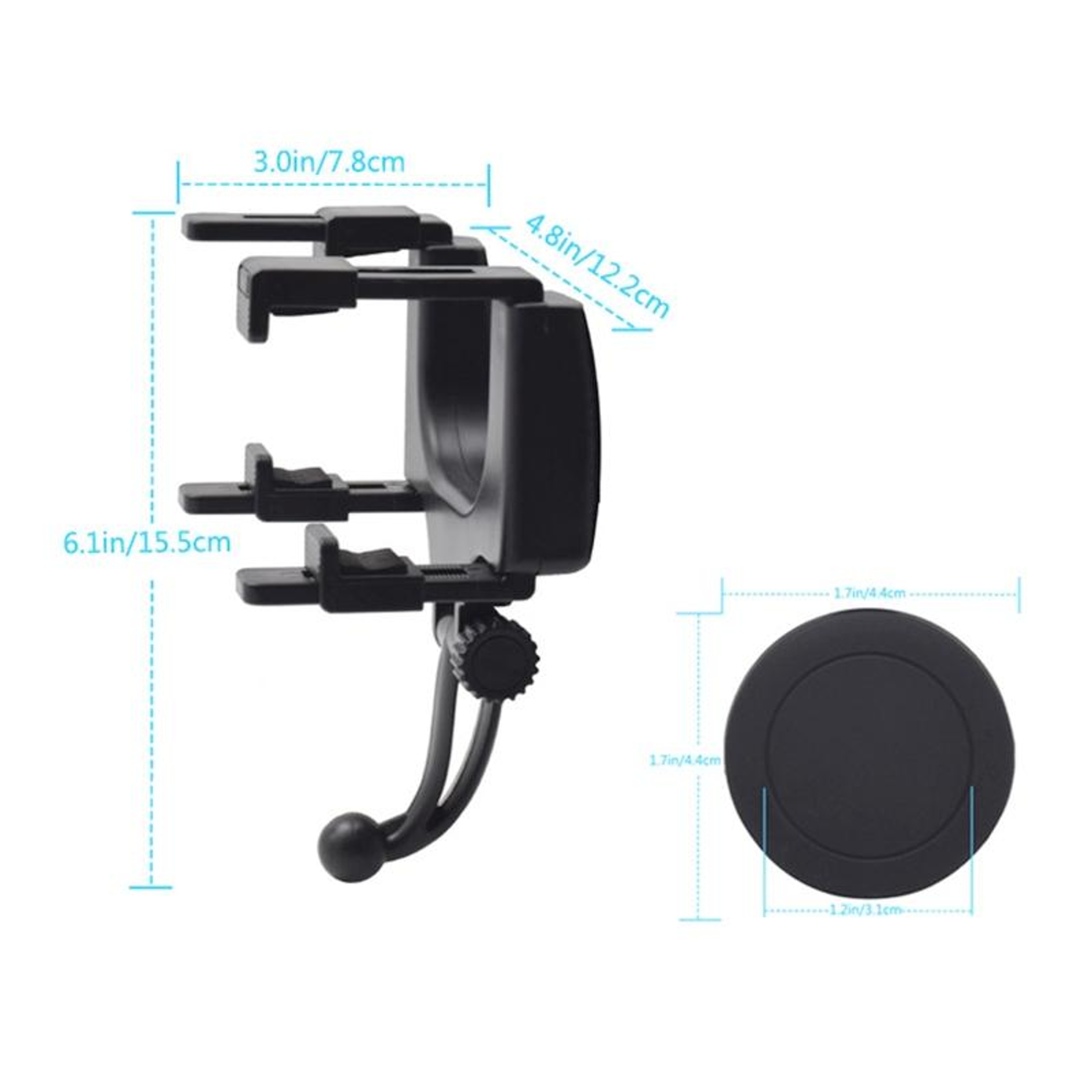 Magnetic Rear View Mirror Phone Mount For Safe Navigation  HandsFree Driving 4