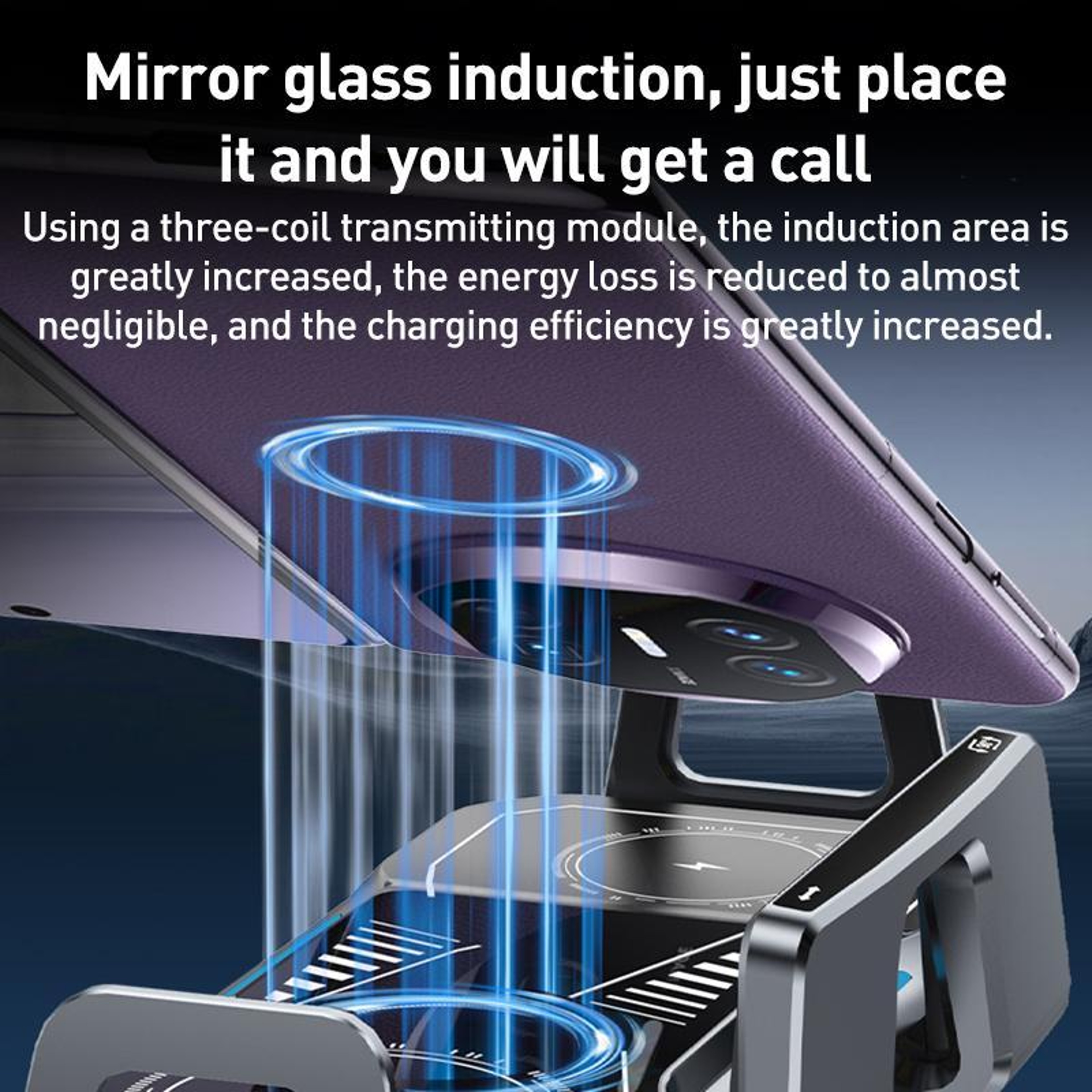 15W Wireless Charging Car Phone Holder with Electric Vacuum Grip – view 3
