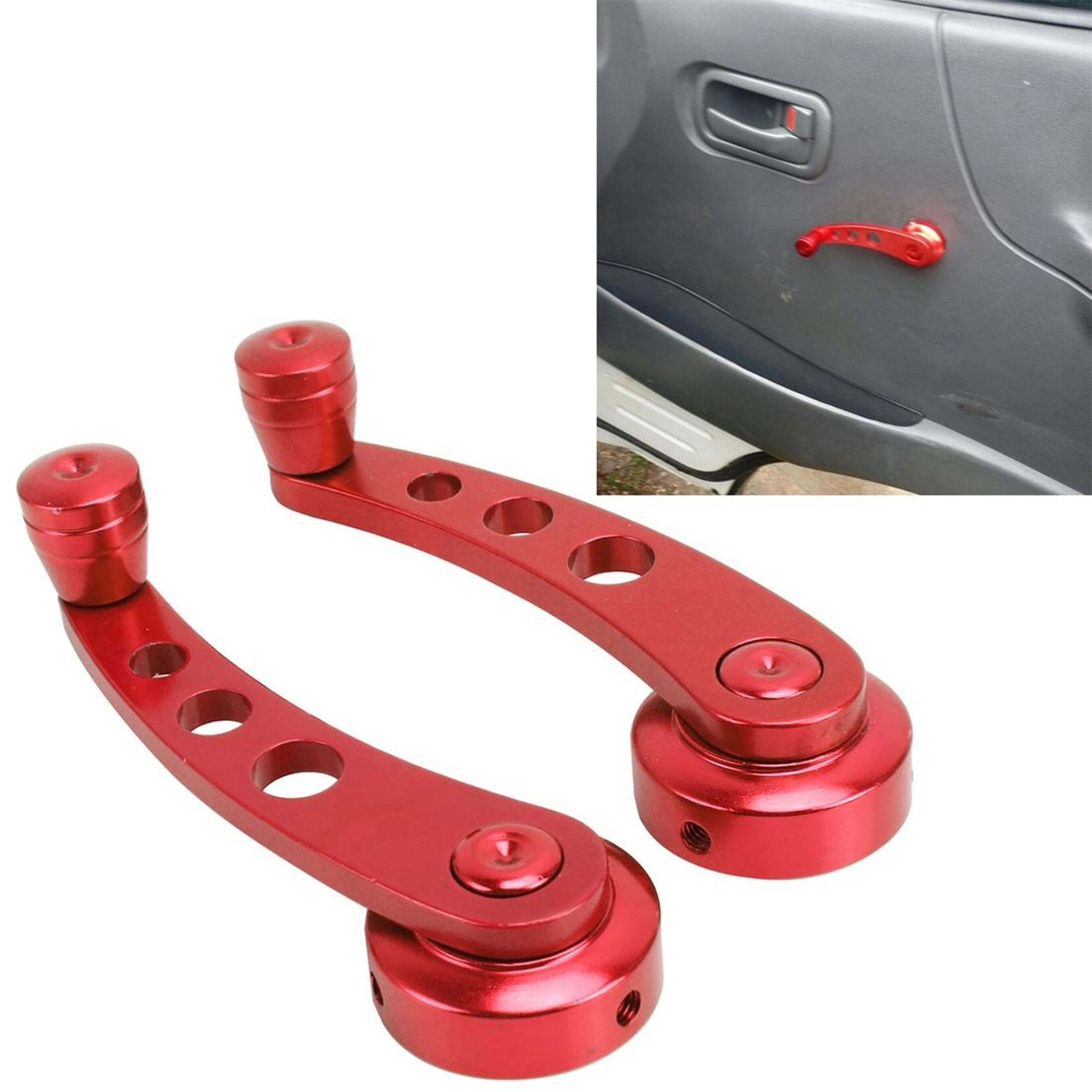 Universal Car Window Crank Handle Replacement Manual Window Winder With Multi Fit Adapters 8