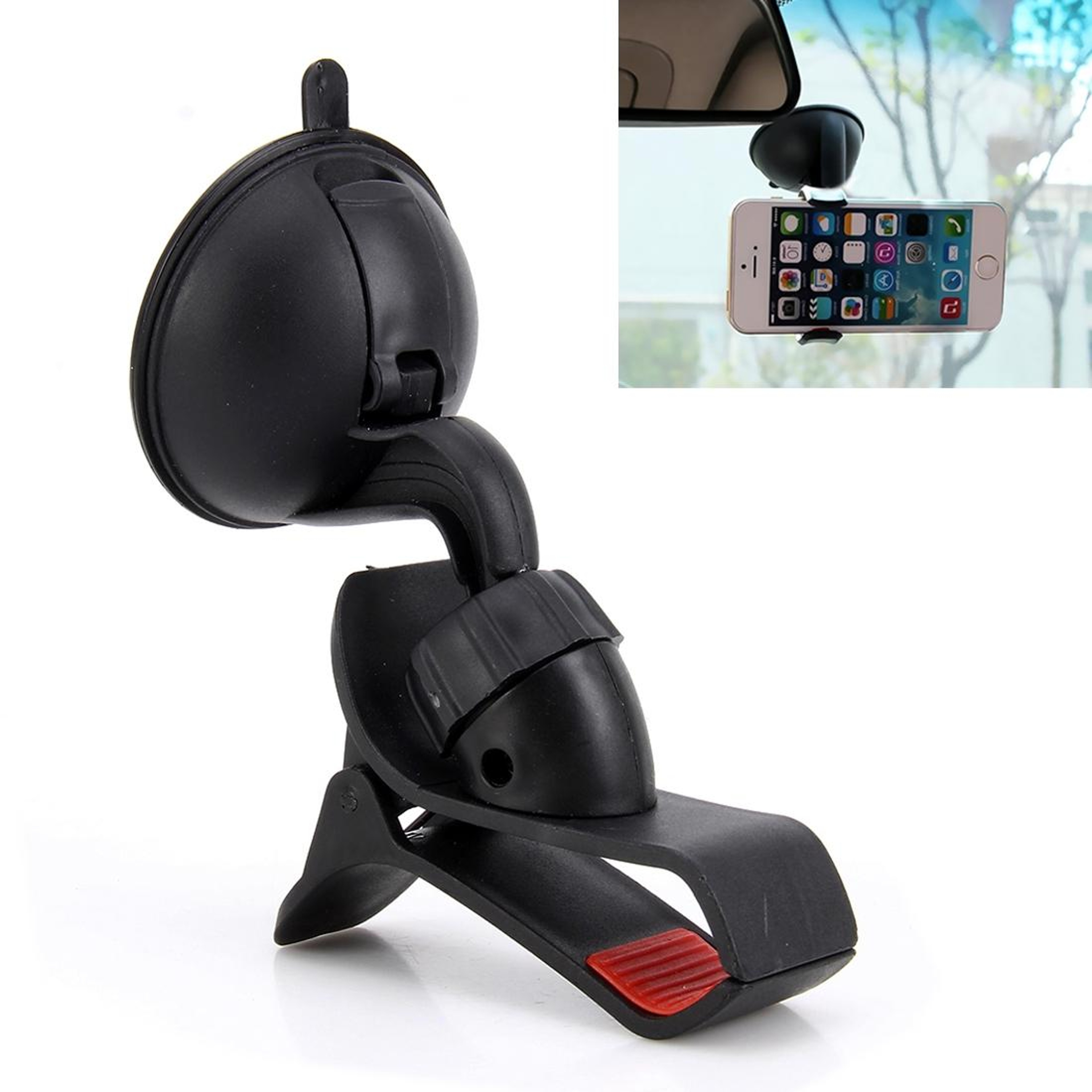 360 Rotating Universal Car Phone Holder Dashboard  Windshield Mount 0