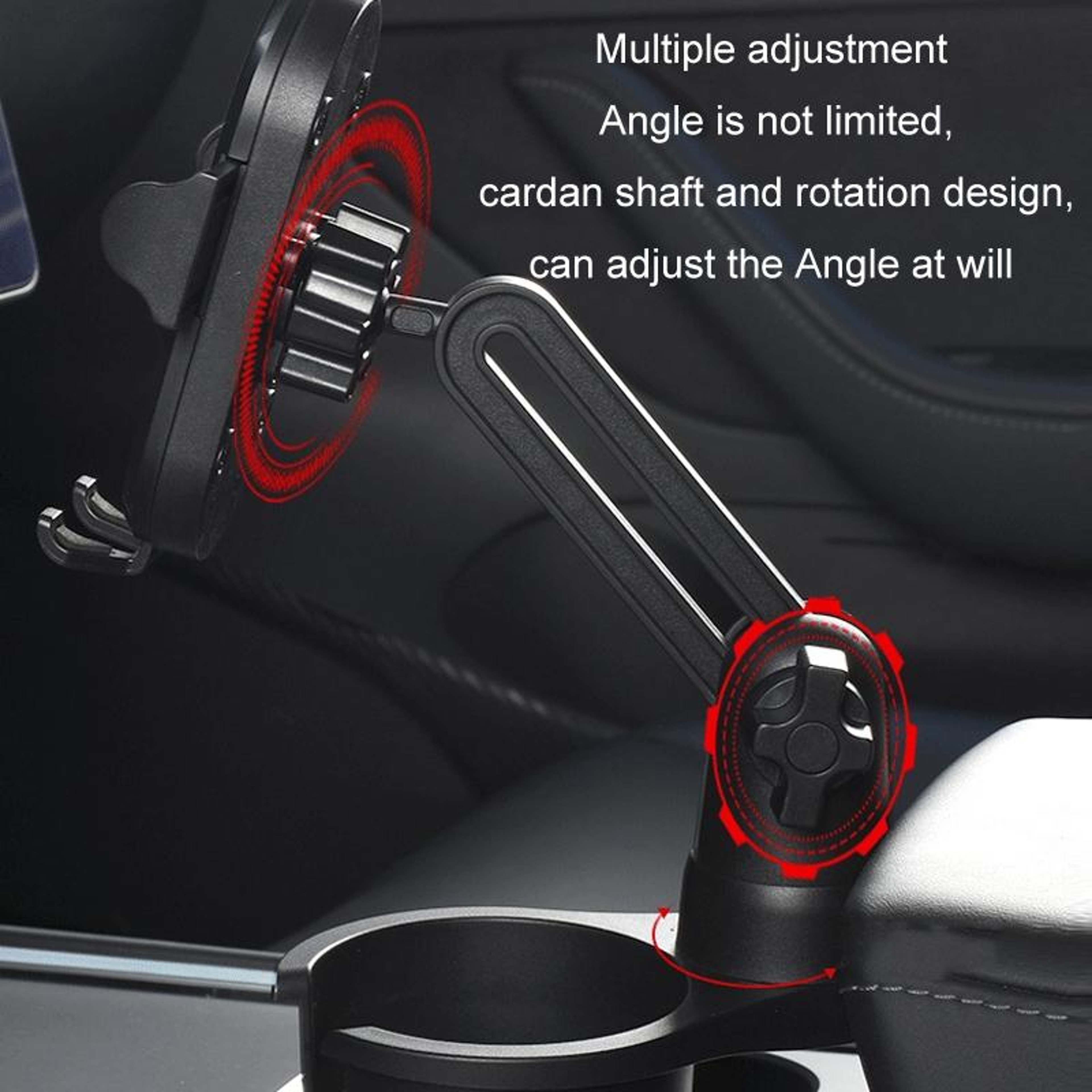 360 Rotating Car Phone Holder Adjustable Cup Holder Phone Mount For Secure HandsFree Driving 6
