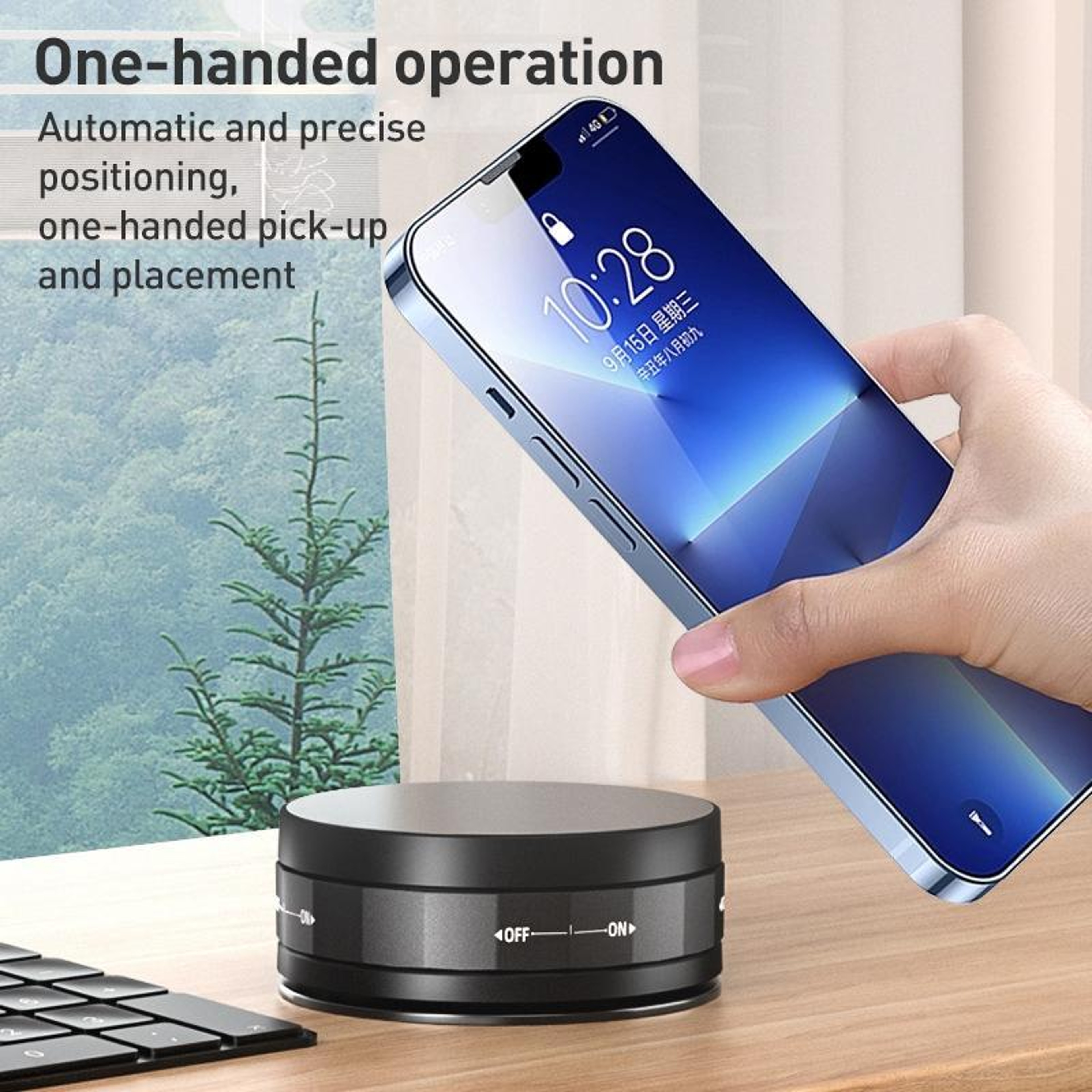 Magnetic Phone Holder With Strong Suction Foldable Car Phone Mount 3
