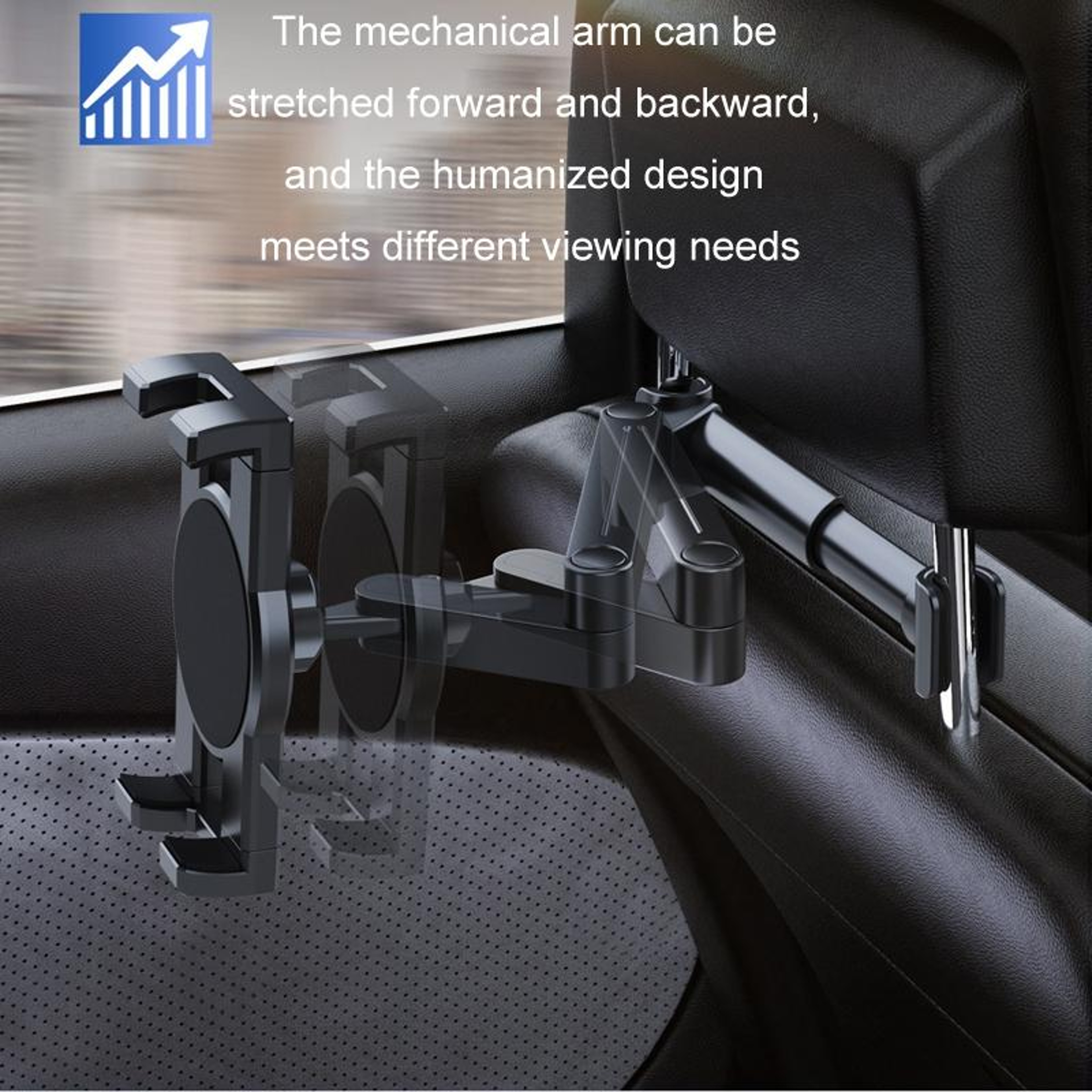 Universal Car Seat Back Tablet Holder Adjustable Car Tablet Mount For Phones  Tablets 4