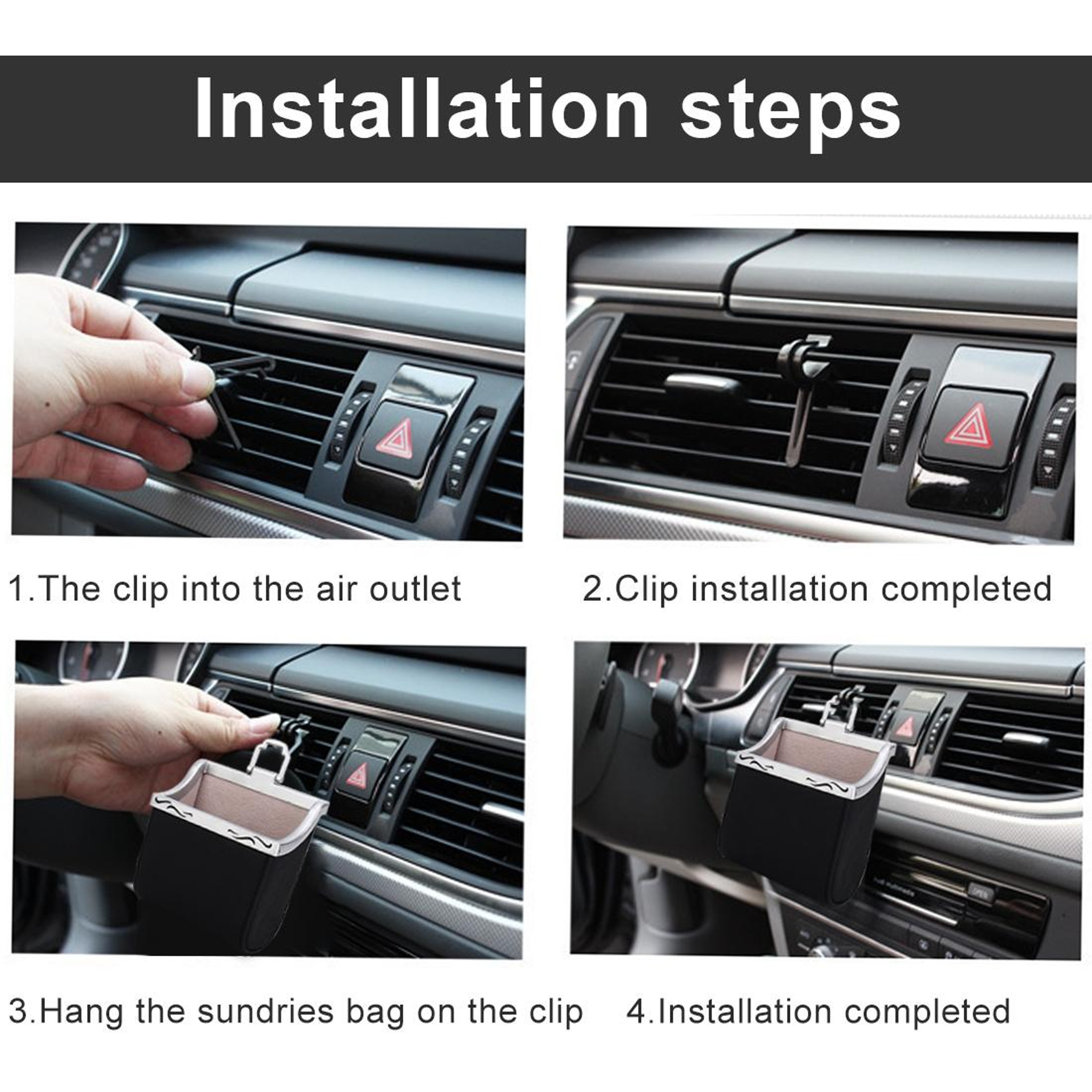 Universal Car Air Vent Organizer Storage Box  Car Phone Holder Pocket For Auto Accessories 6