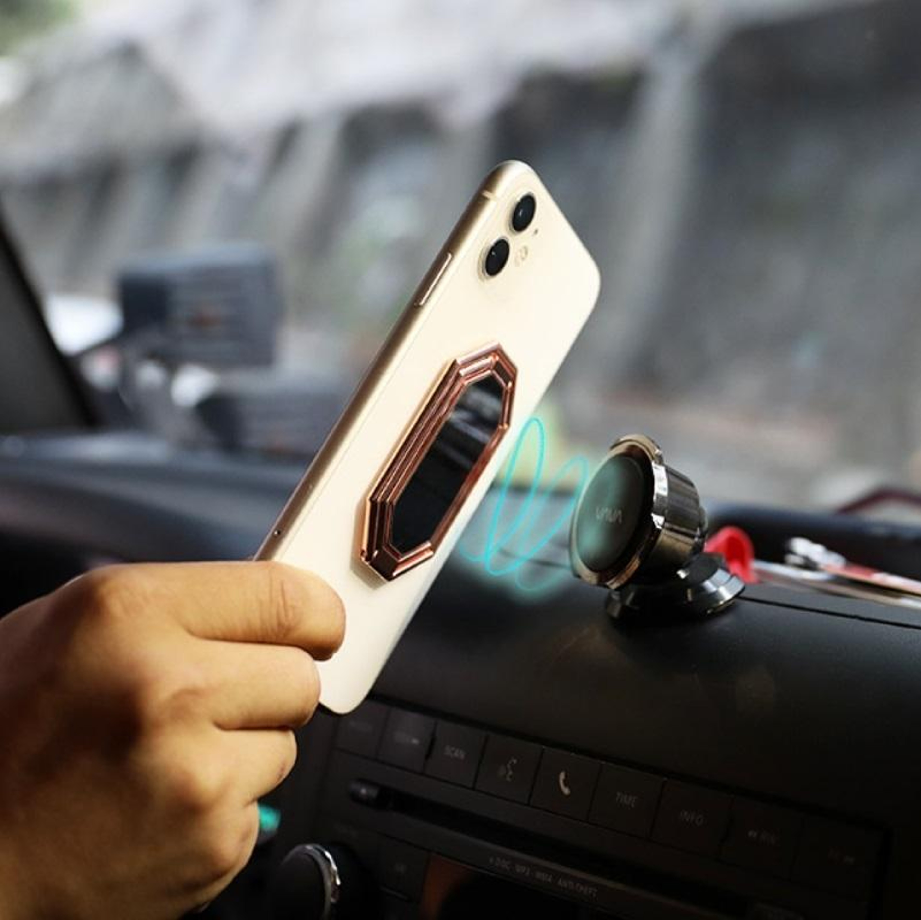 360 Degree Phone Ring Holder Magnetic Phone Grip Kickstand For Car Mount Zinc Alloy 9