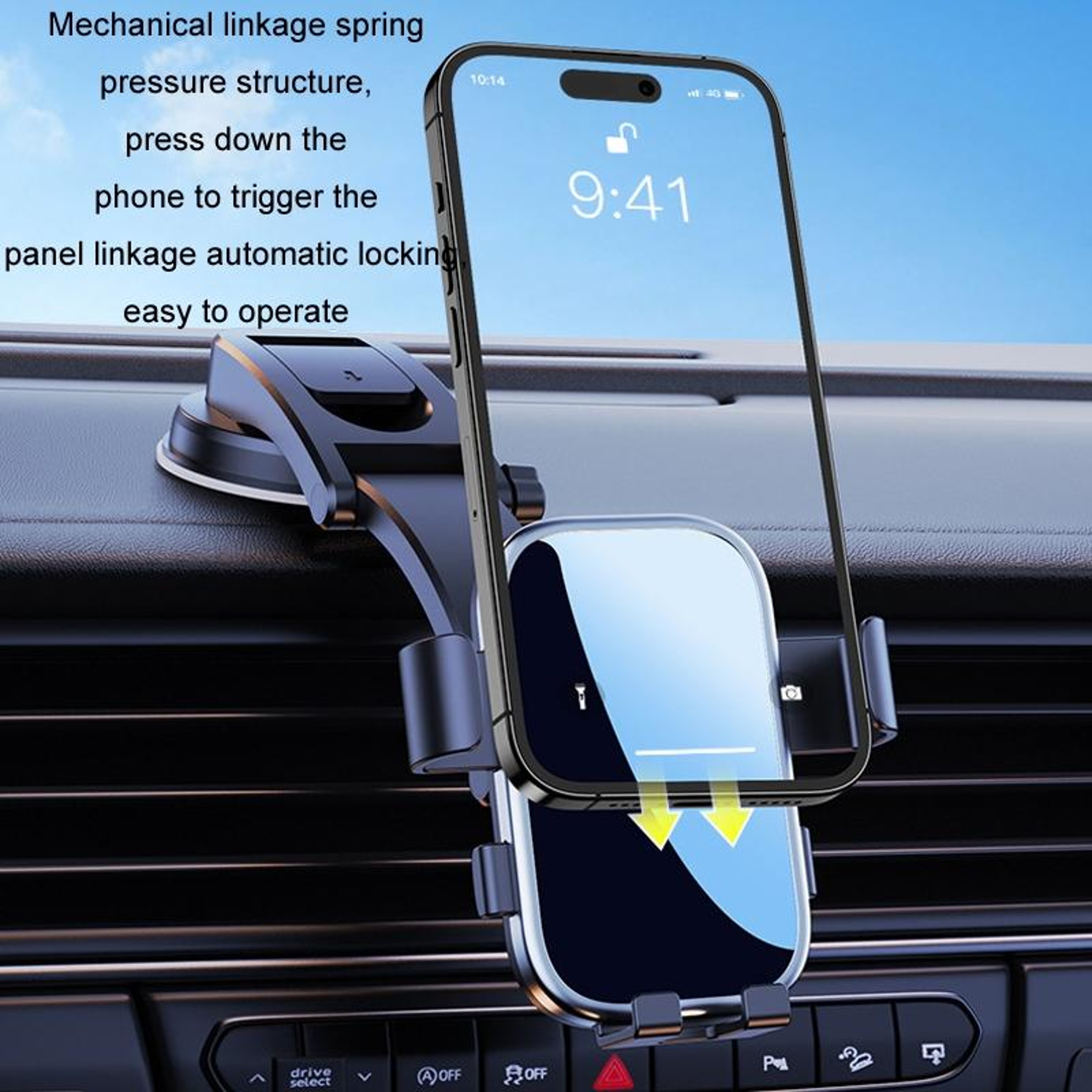 Universal 17mm Car Phone Mount Holder With Auto Lock Phone Holder For 47 To 7 Inch Smartphones 4