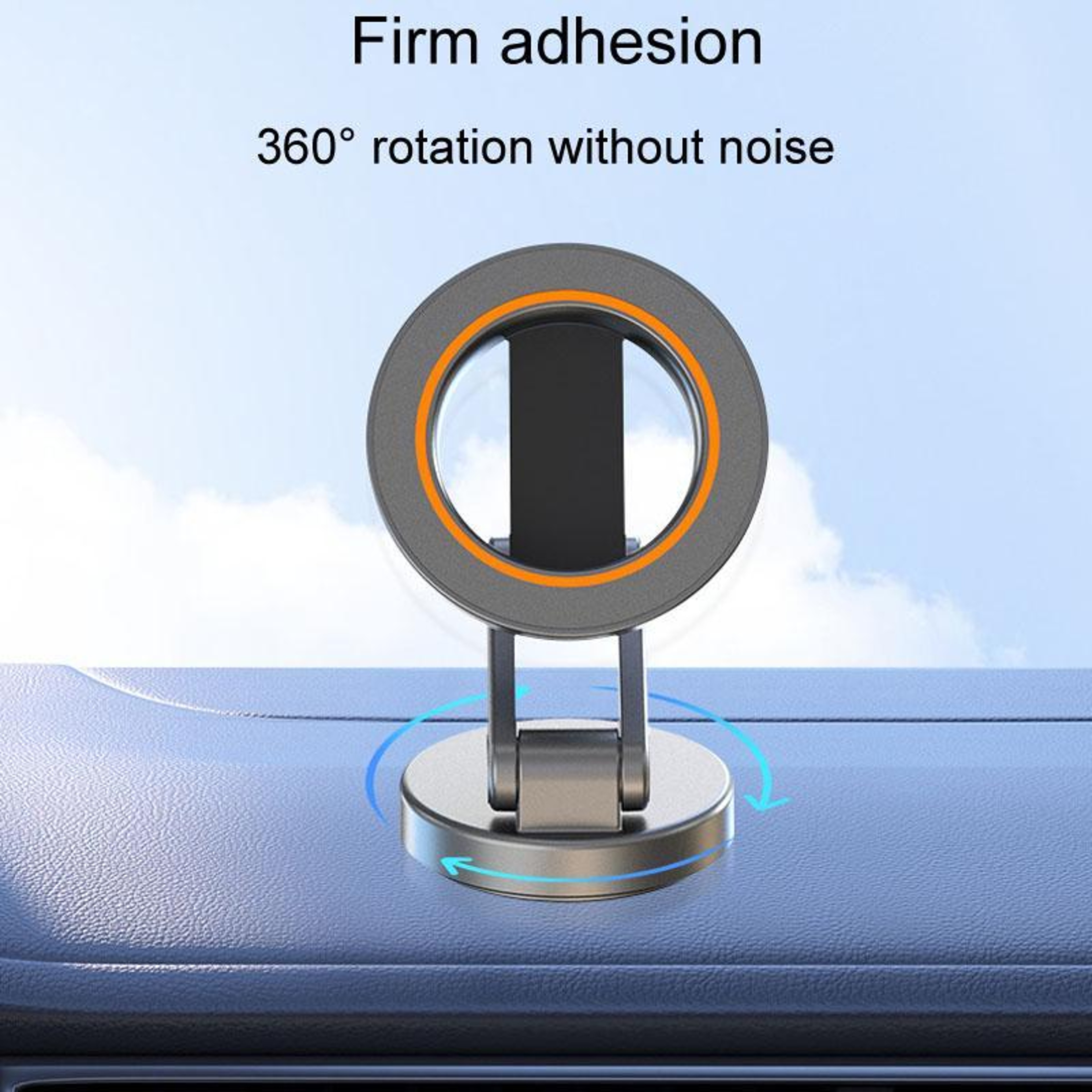 Universal Magnetic Car Phone Holder Foldable Rotating Dashboard Phone Mount – view 8