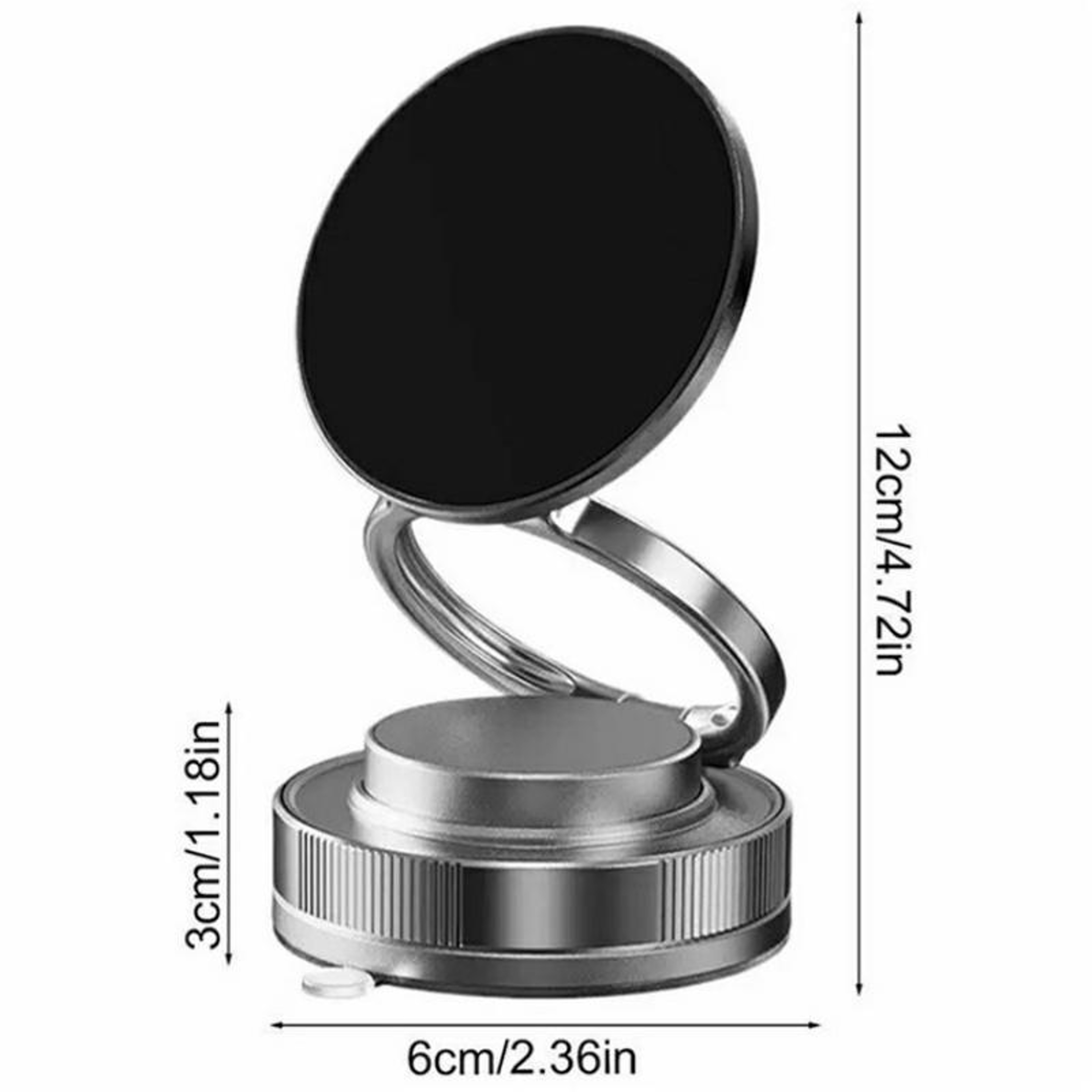 T28 Magnetic Phone Holder Vacuum Suction Car Mount And Desktop Stand With 360 Degree Rotation 3