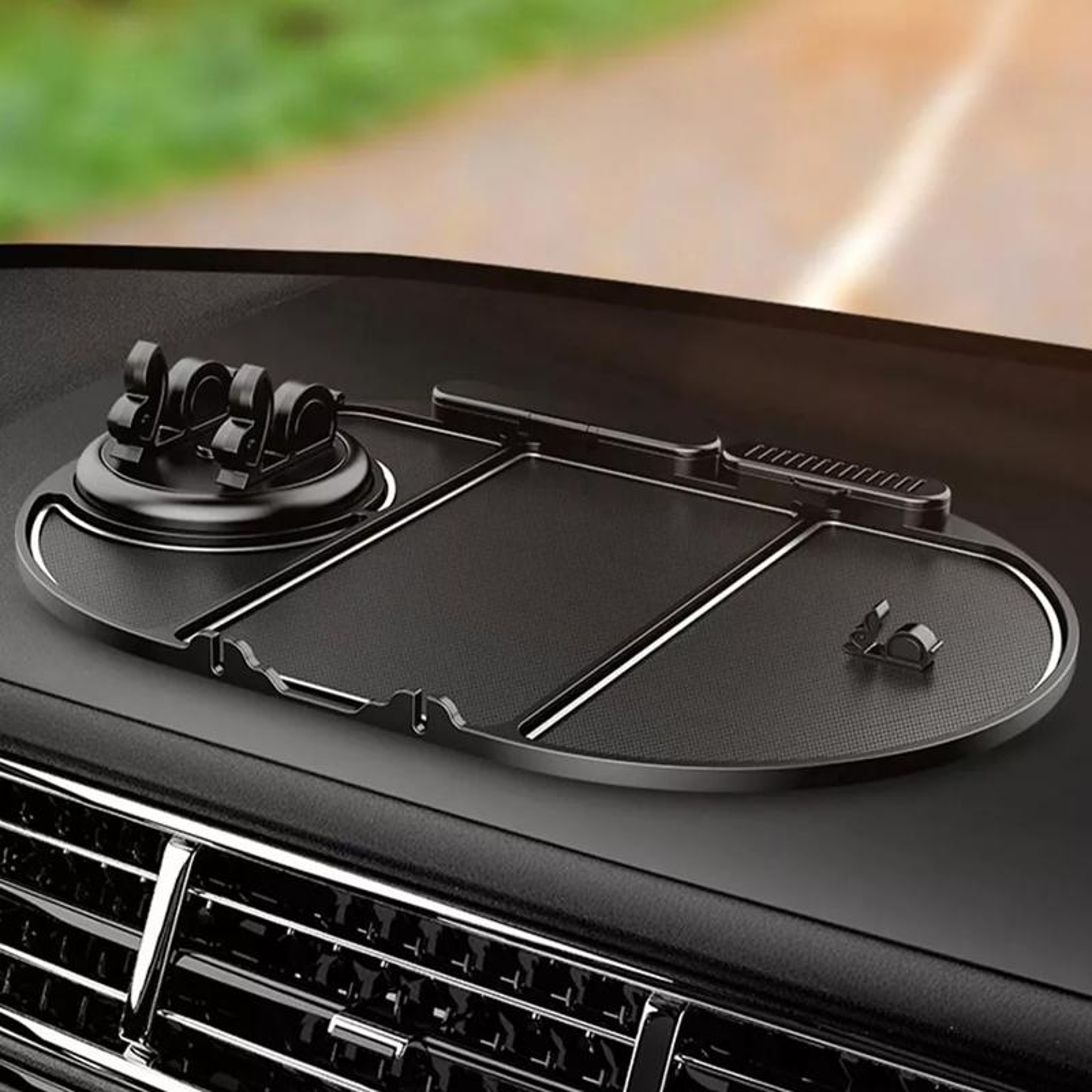 360 Car Phone Holder Non Slip Dashboard Phone Mount With Aromatherapy Organizer Pad 0
