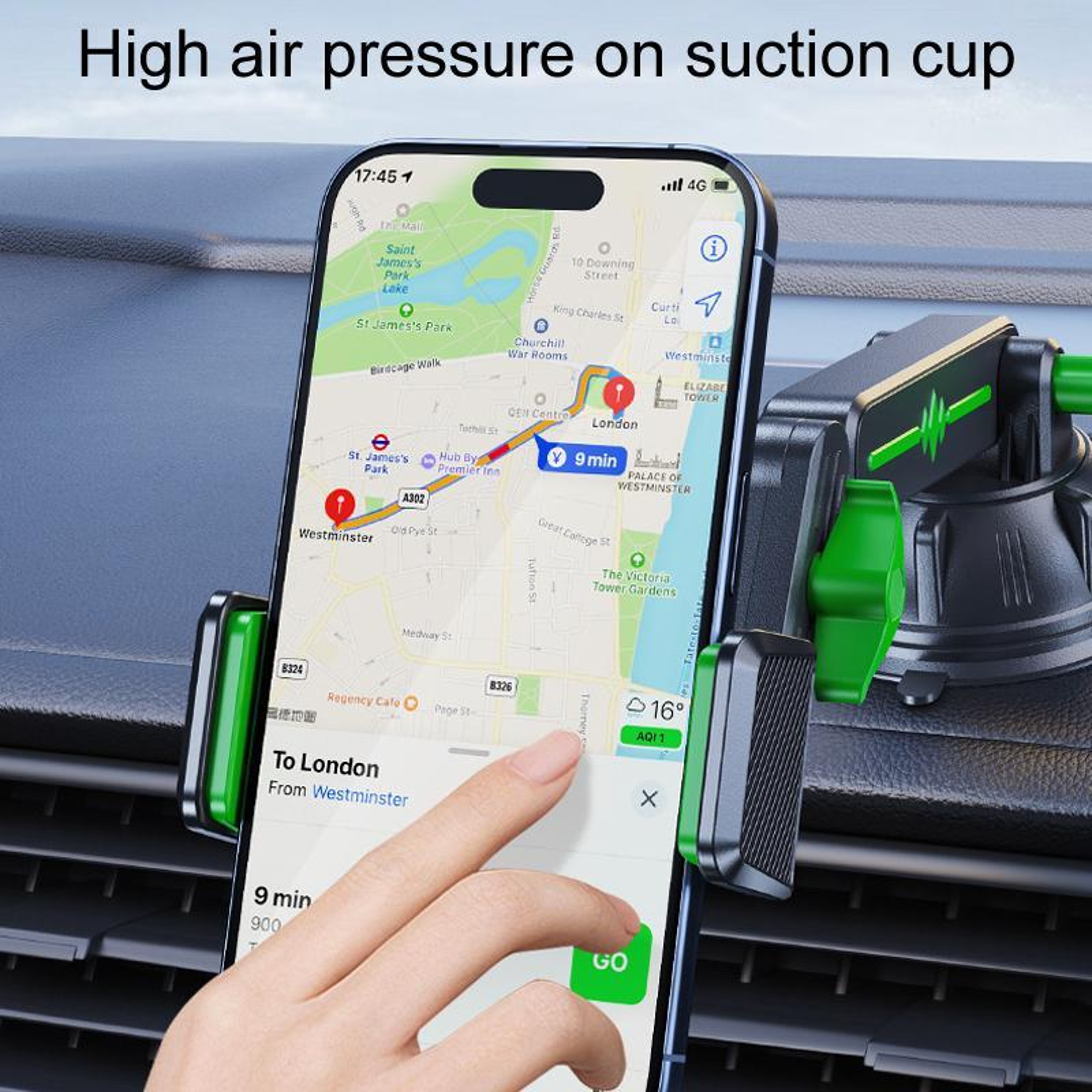 Extended Car Phone Holder Adjustable Dashboard Phone Mount With Strong Suction Cup For Windshield N 7
