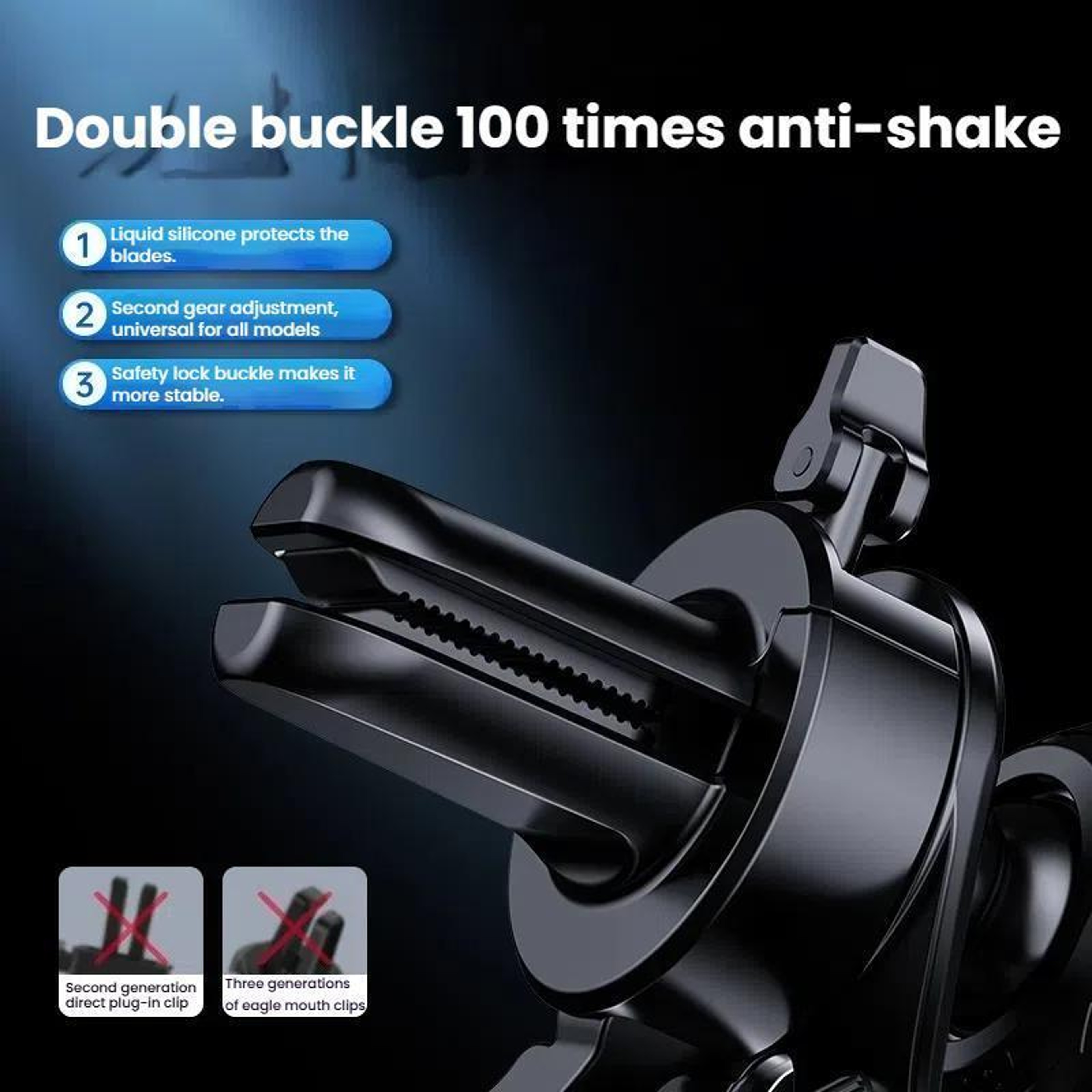 Gravity Air Vent Car Phone Holder Automatic Lock Dashboard Mount 2