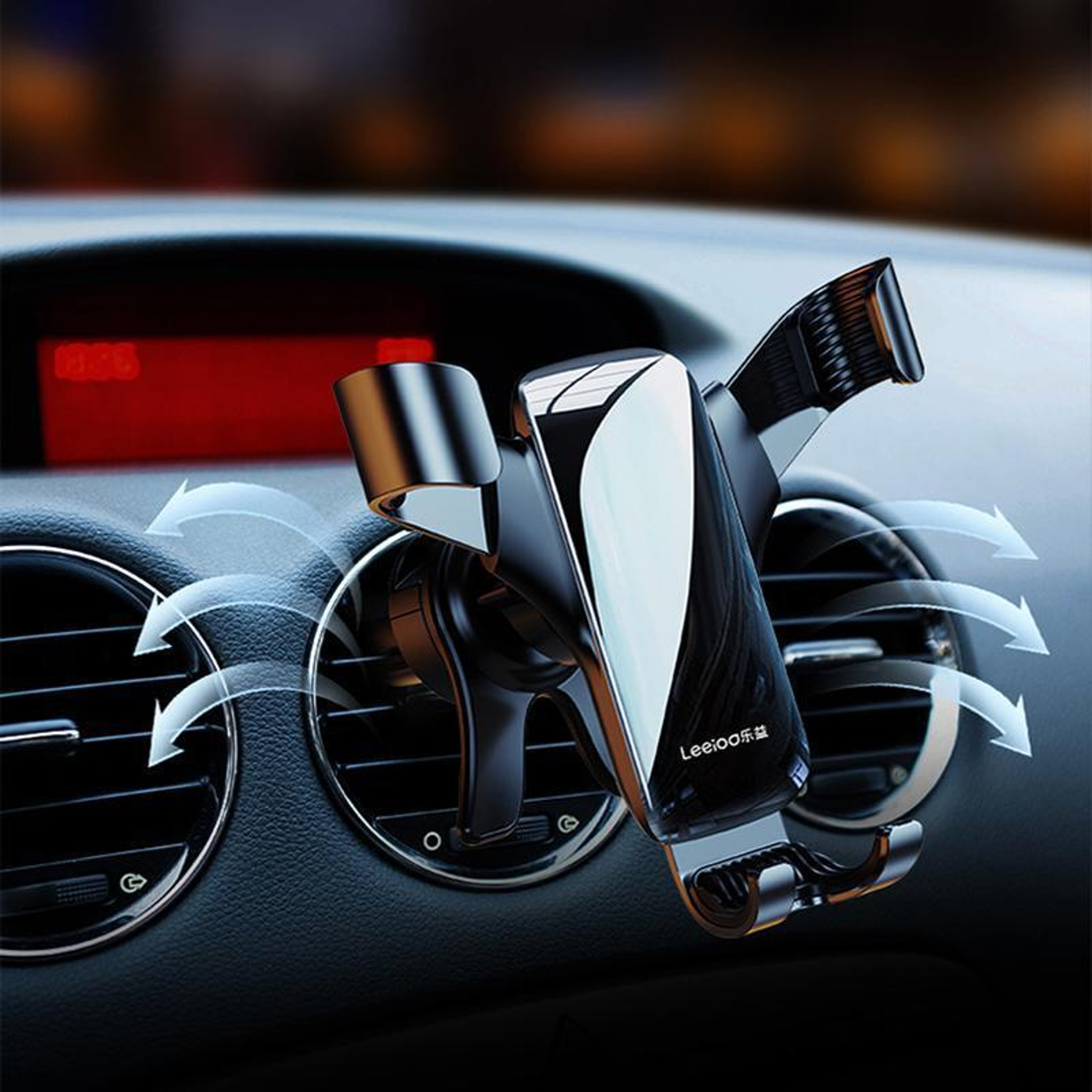 Gravity Air Vent Car Phone Holder Automatic Lock Dashboard Mount 6