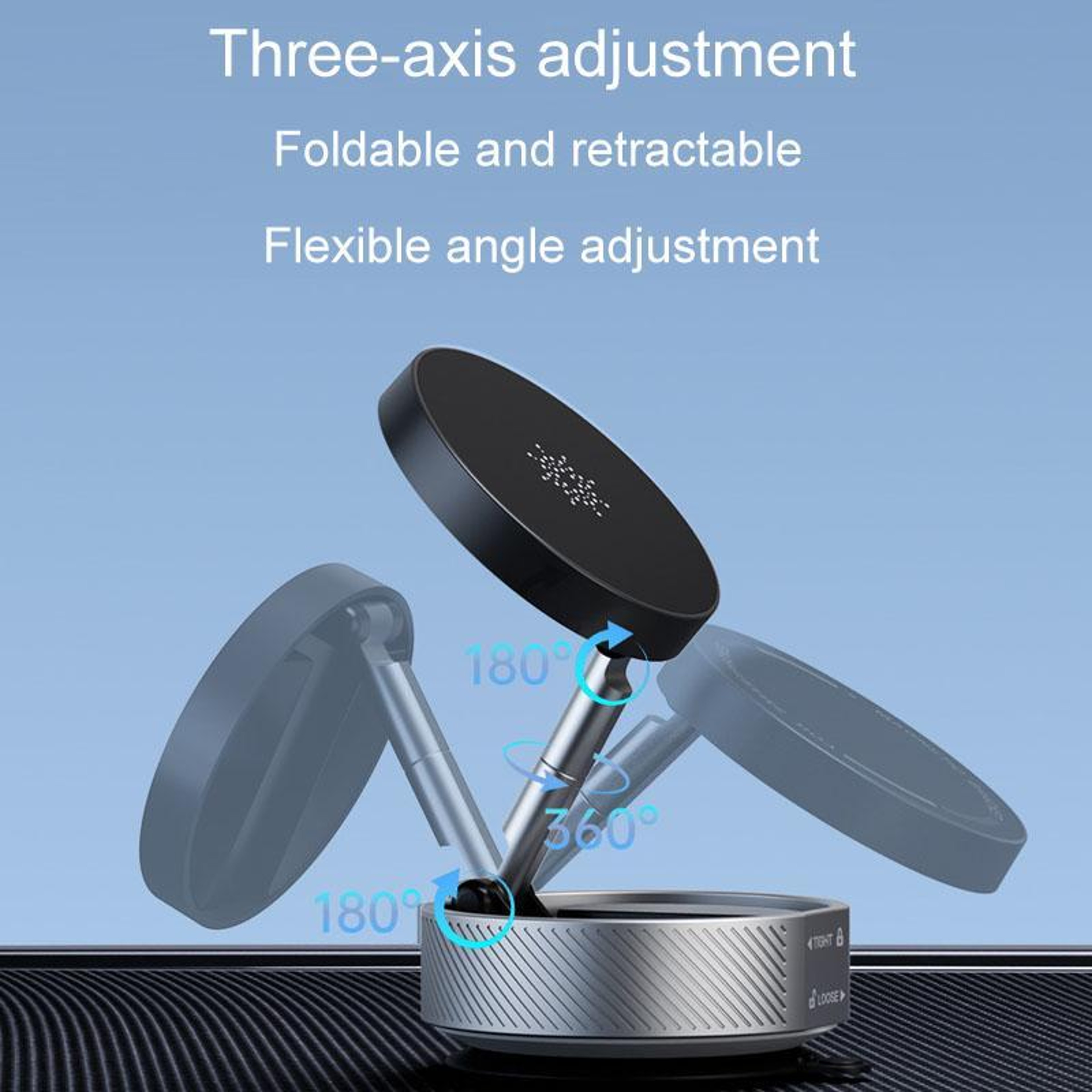 Magnetic Car Phone Holder Foldable Dashboard Navigation Mount For Car Console Windshield 1