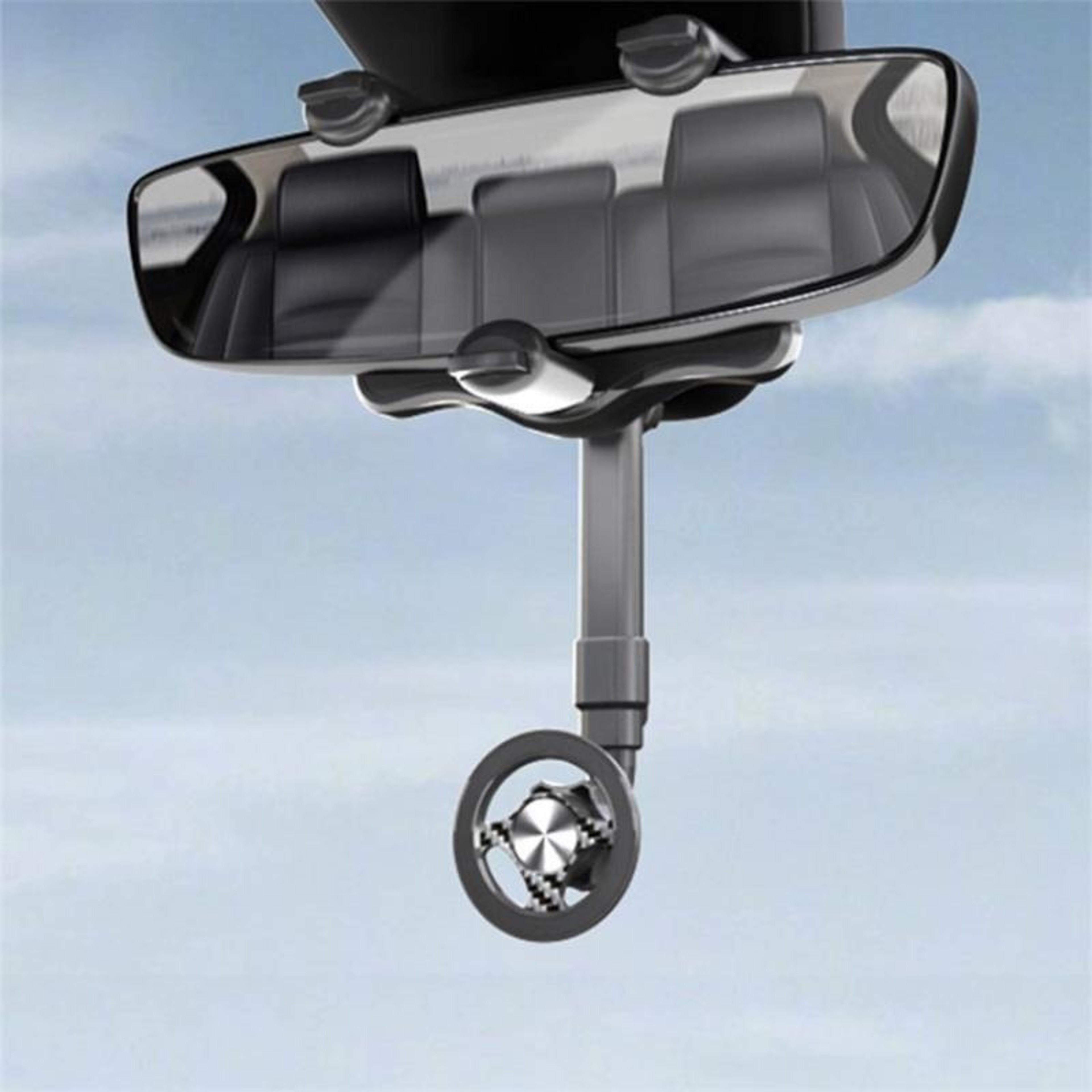 Magnetic Car Phone Mount Rearview Mirror Holder Adjustable Angle Universal Smartphone Bracket 3