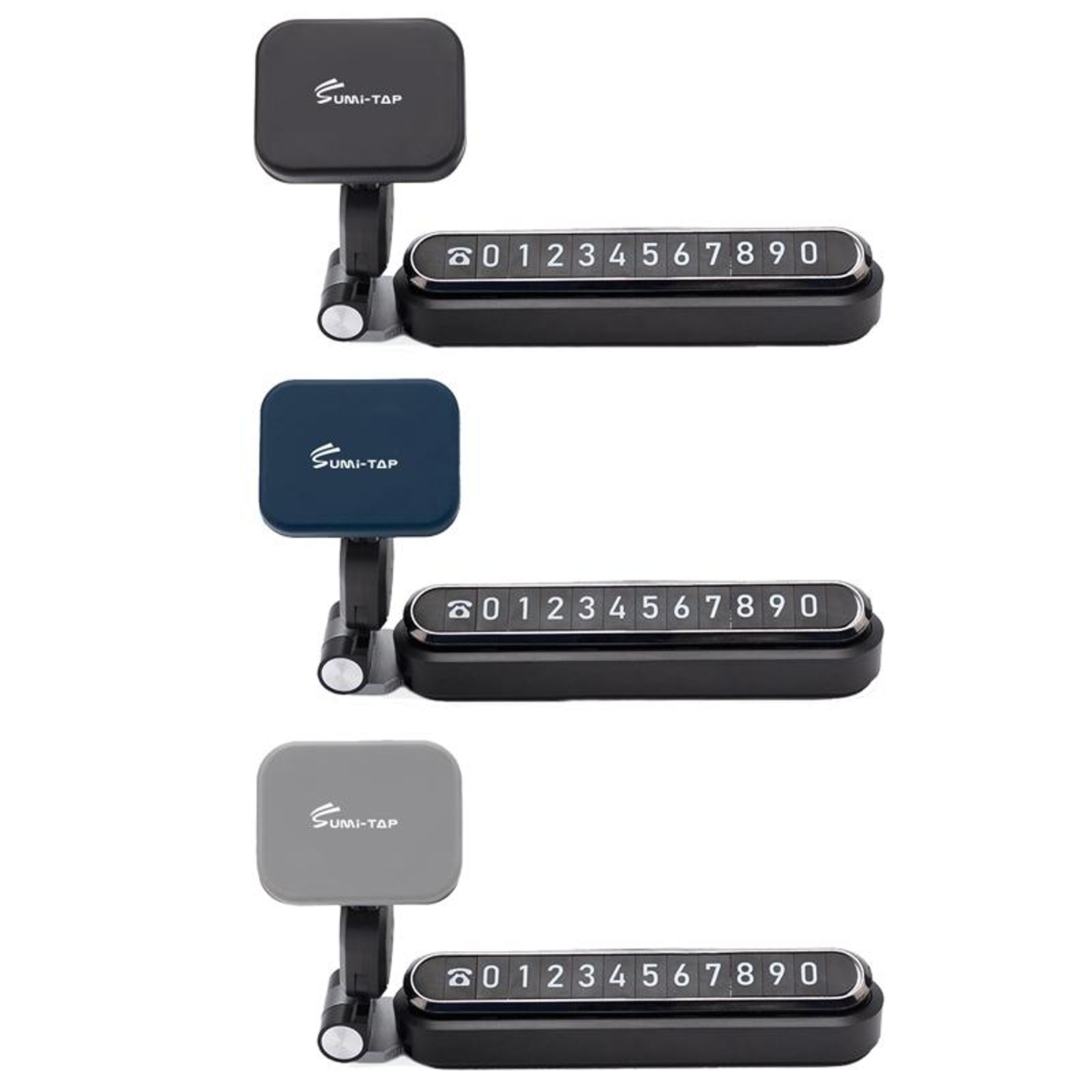 3 In 1 Magnetic Car Phone Holder With Parking Number Card Dashboard Mount 360 Adjustable 1