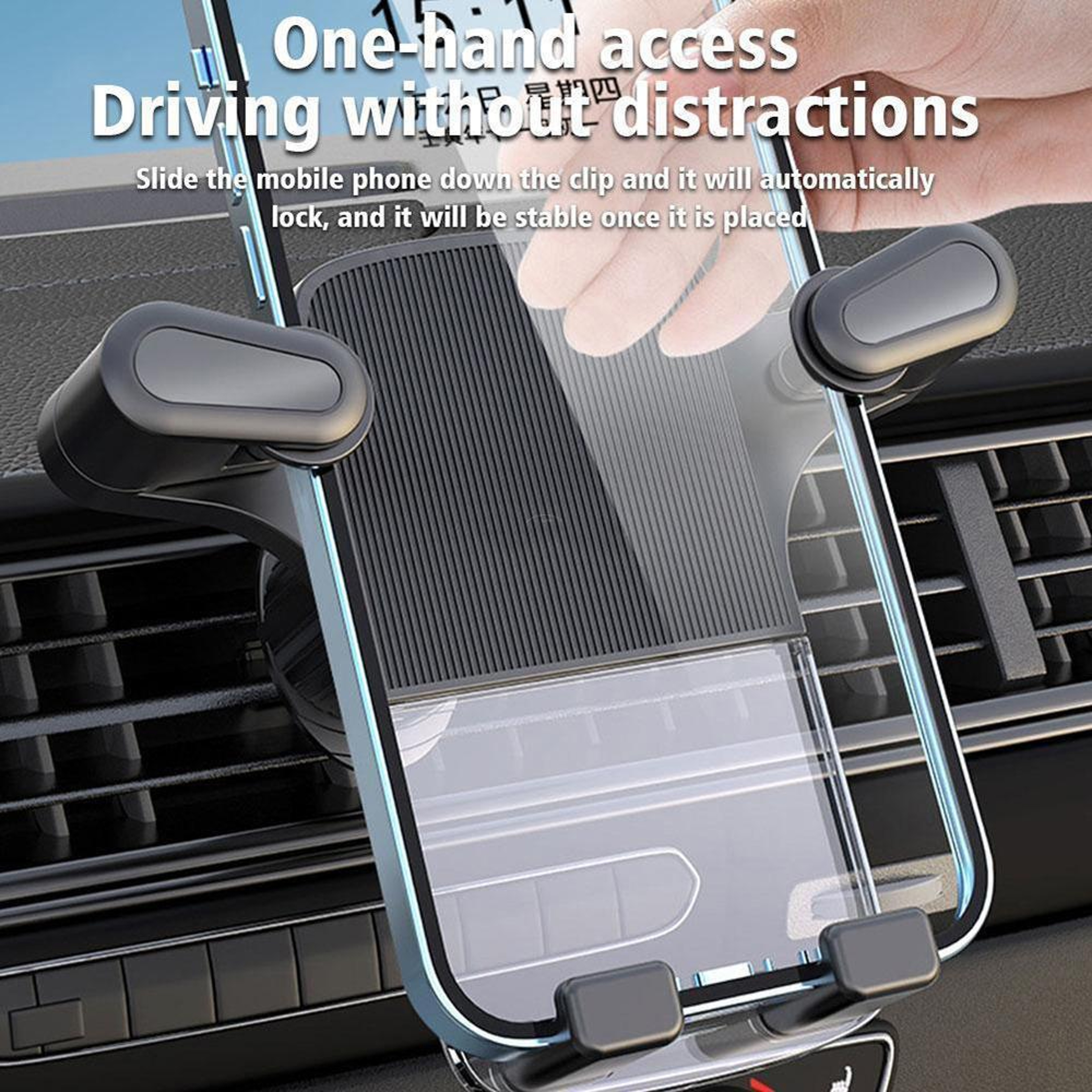 Gravity Car Phone Holder Air Vent Mount Hands Free Navigation Bracket For 47 To 72 Inch Phones 2