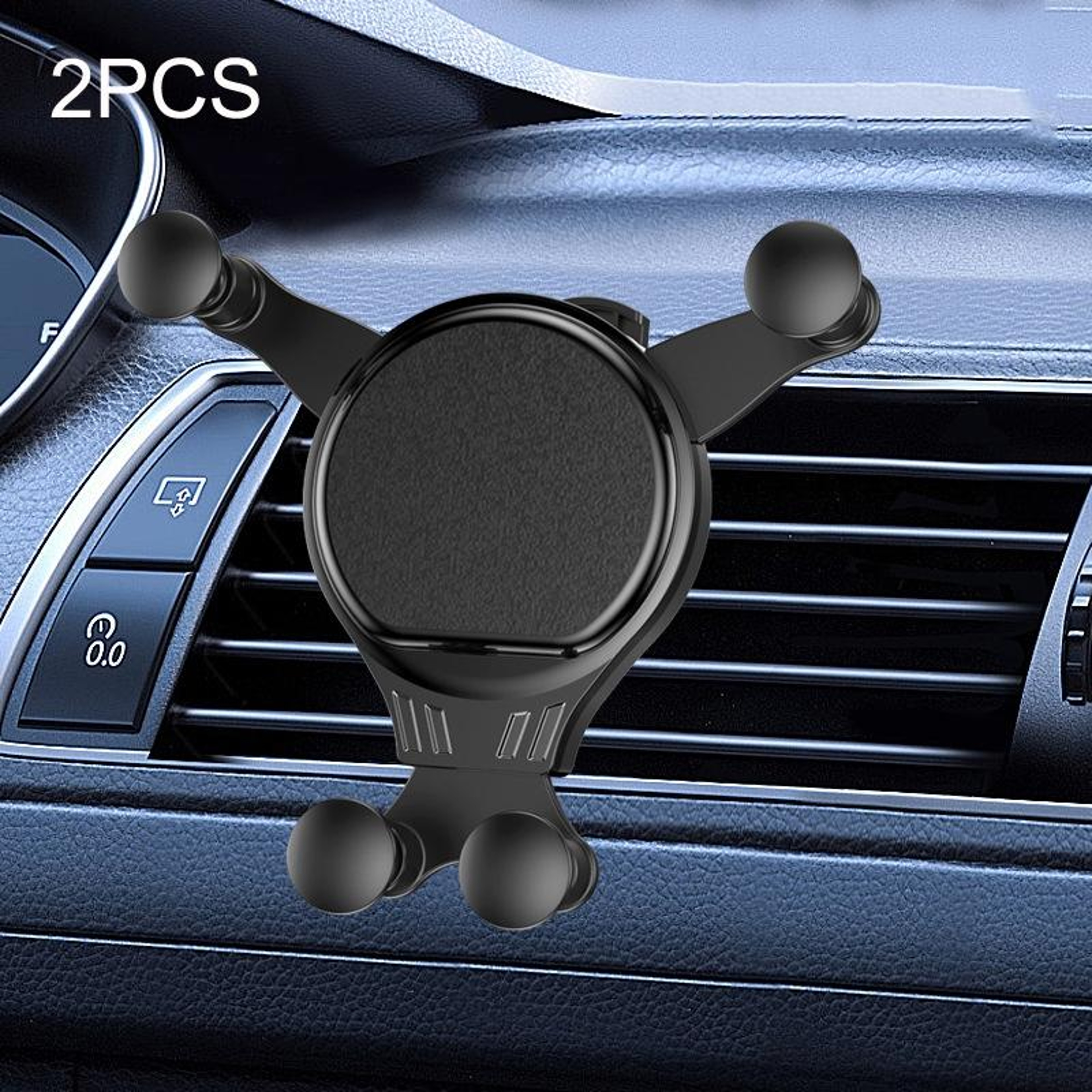 Universal 360 Rotating Car Phone Holder Air Vent Clip Mount With Secure Lock Grip 2 PCS 0