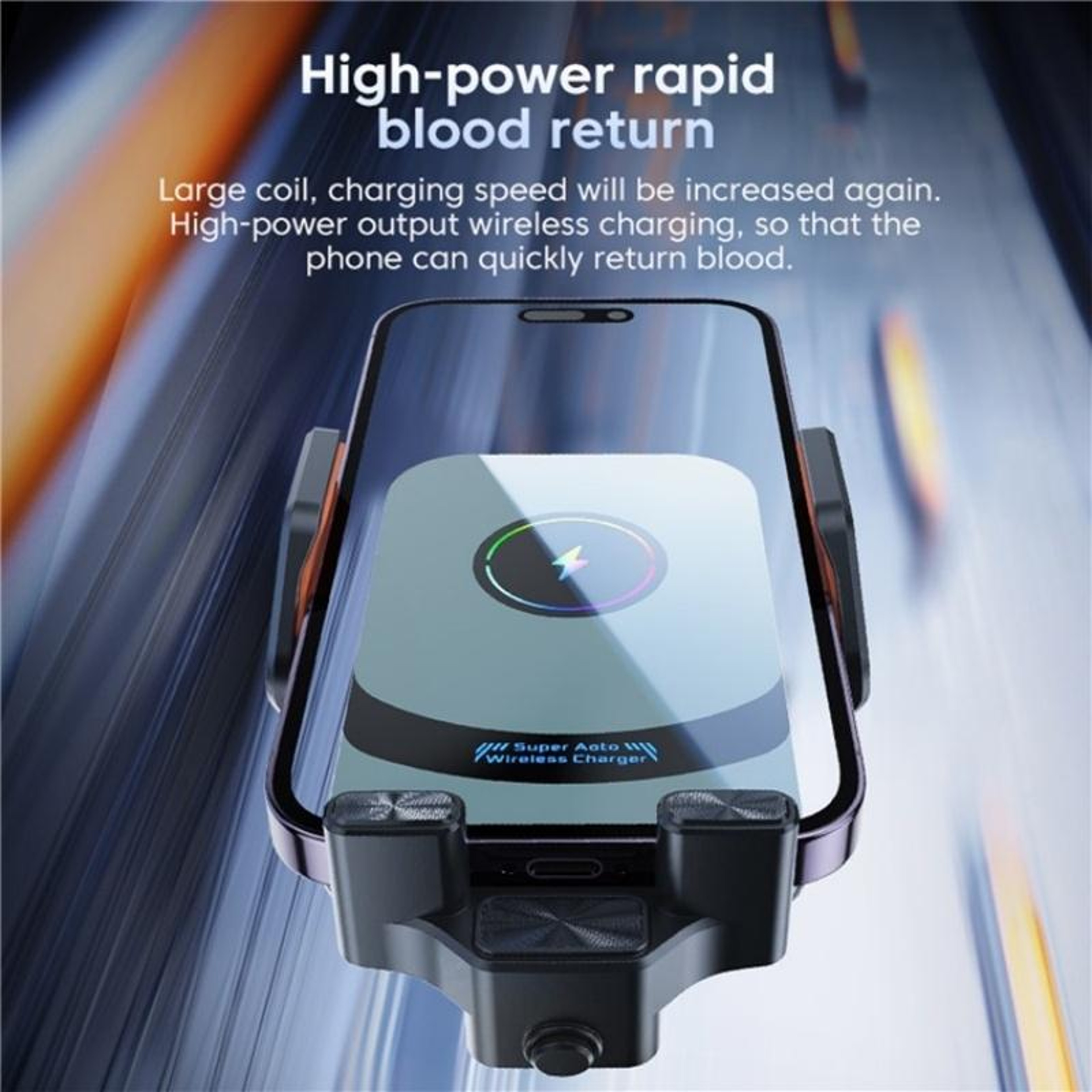 X16 Magnetic Car Phone Mount Smart Sensor Wireless Car Charger Auto Clamp Fast Charging Holder 1
