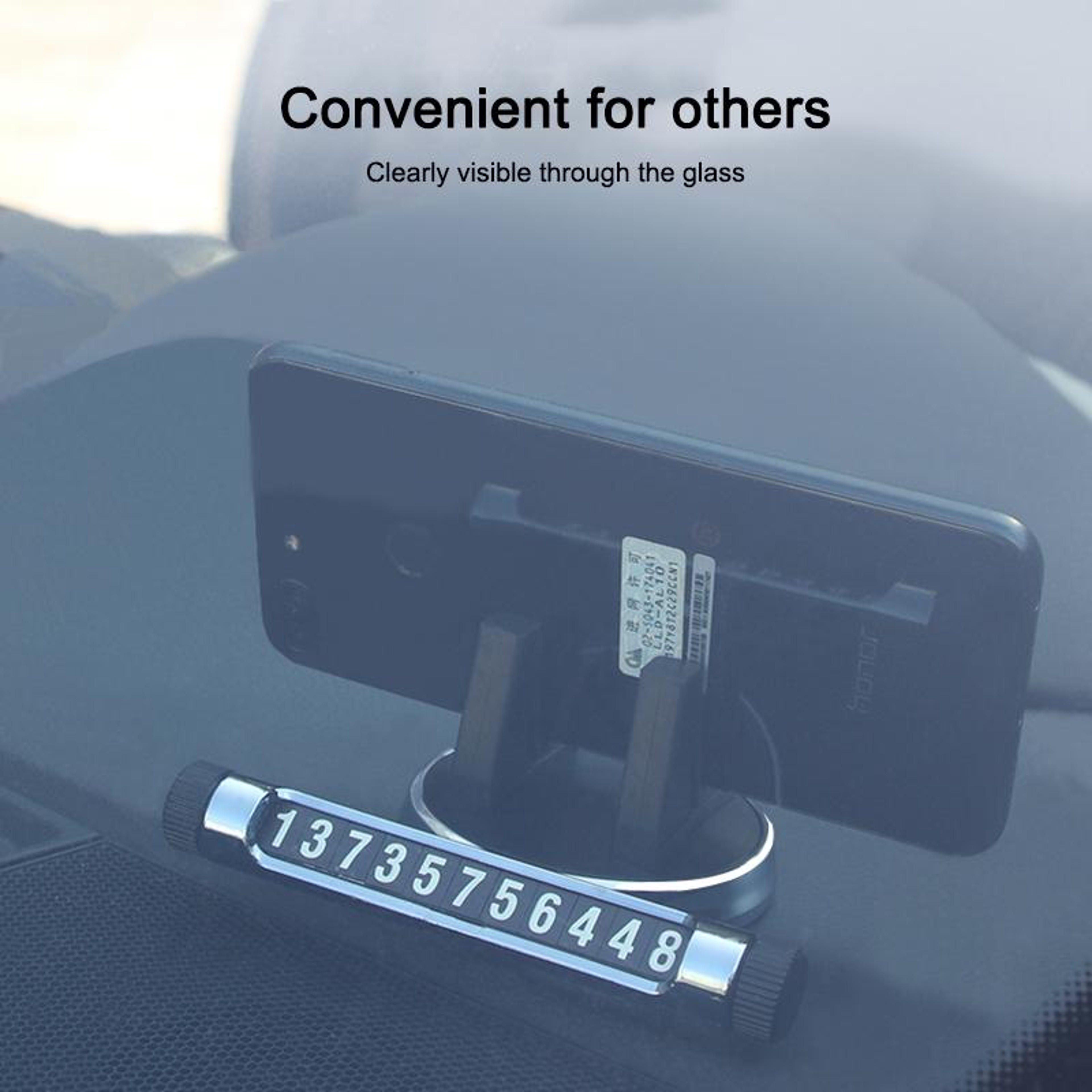 360 Degree Car Phone Holder Dashboard Mount With Temporary Parking Card 10