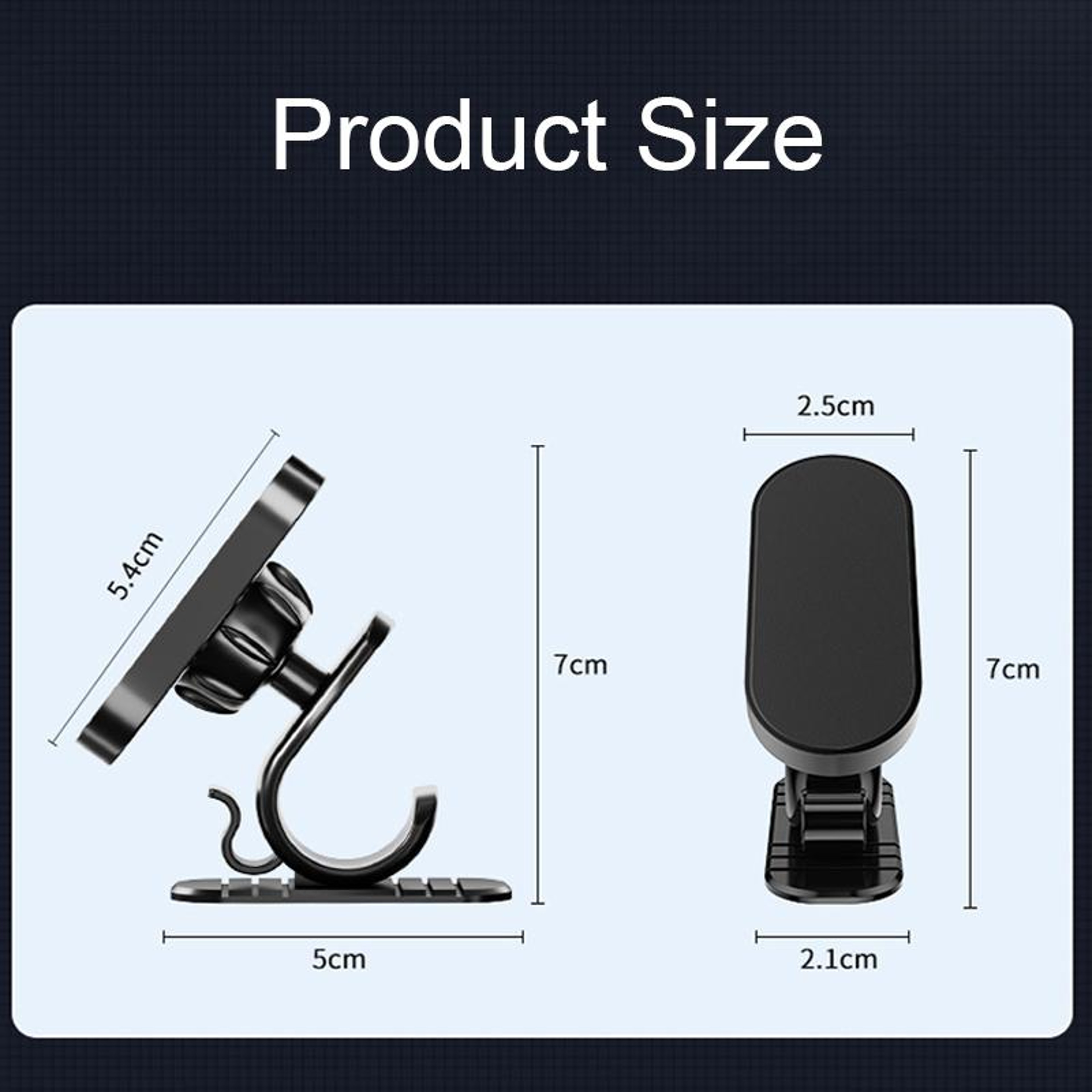 360 Rotating Magnetic Car Phone Holder Adjustable Dashboard Windshield Phone Mount 1