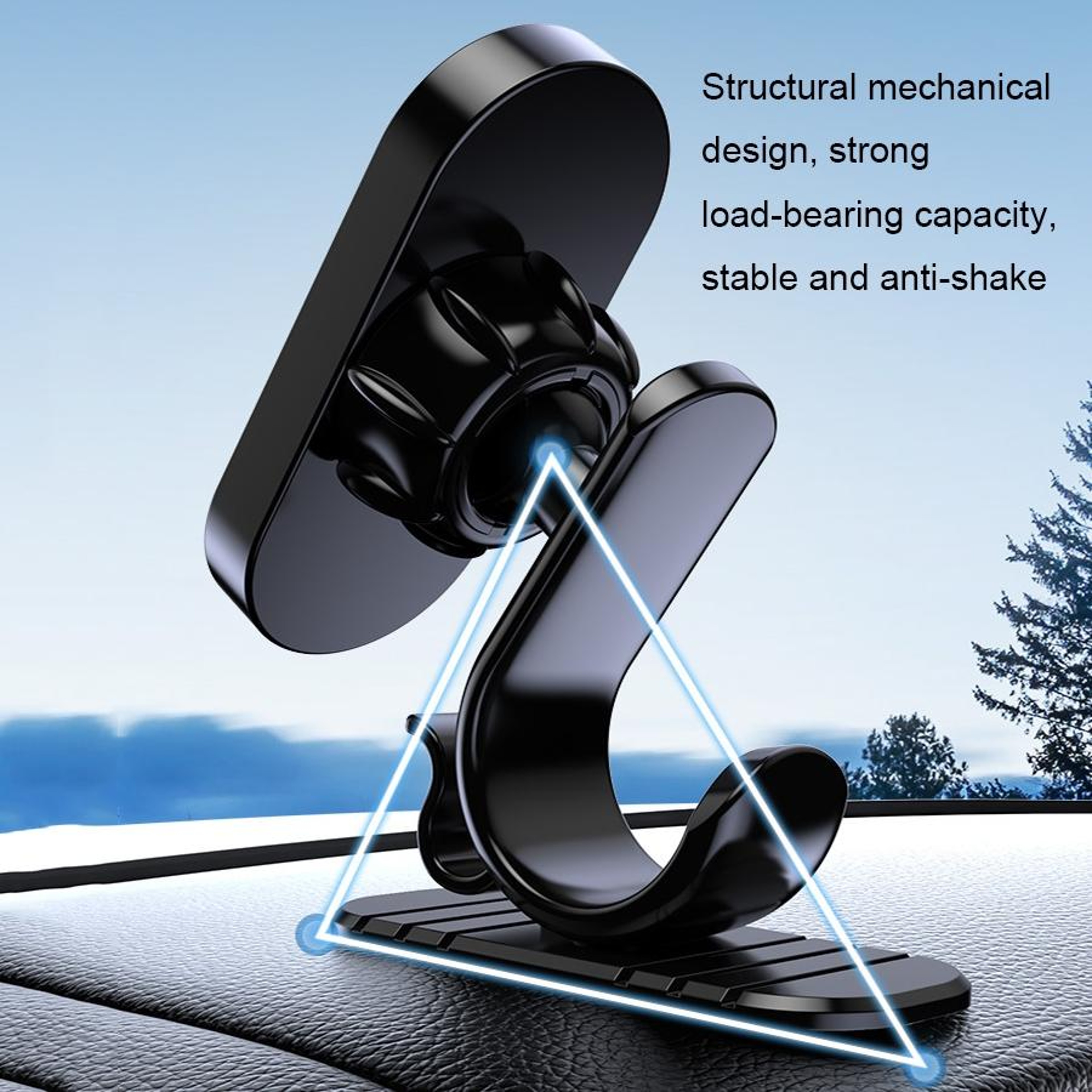360 Rotating Magnetic Car Phone Holder Adjustable Dashboard Windshield Phone Mount 5