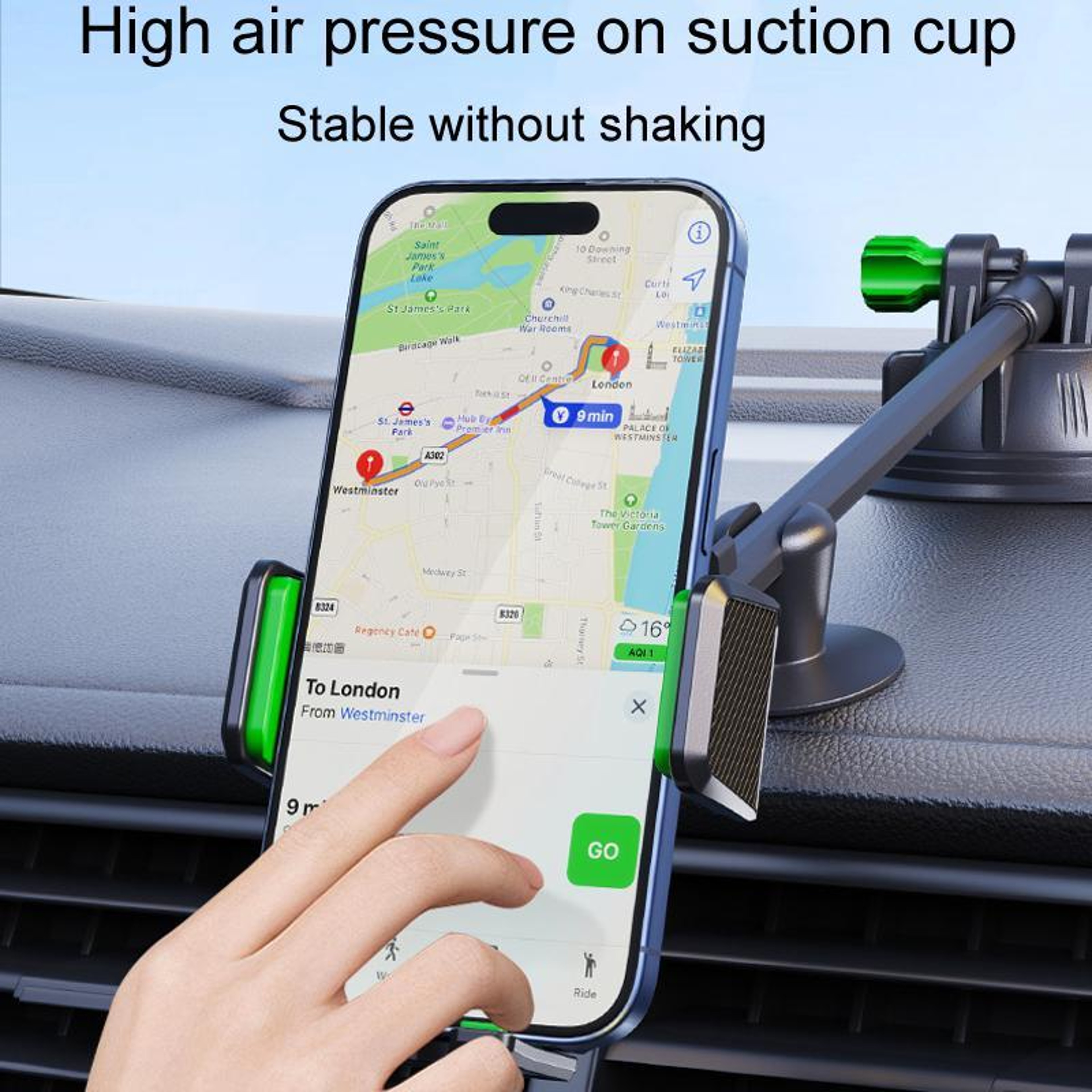 Flexible Car Phone Holder Dashboard Windshield Mount with Strong Suction for 4.7 to 7.2 Inch Phones – view 13