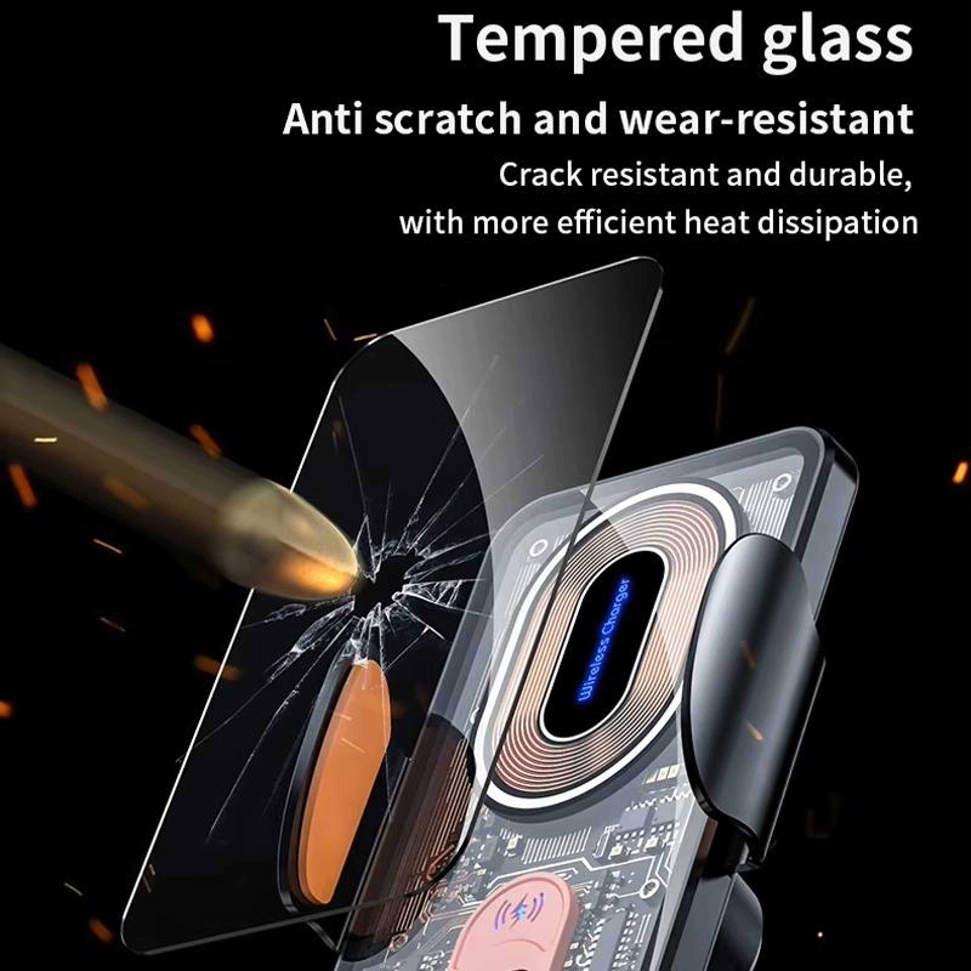 120W Magnetic car wireless charger Fast Charging Phone Holder with Transparent Design – view 8