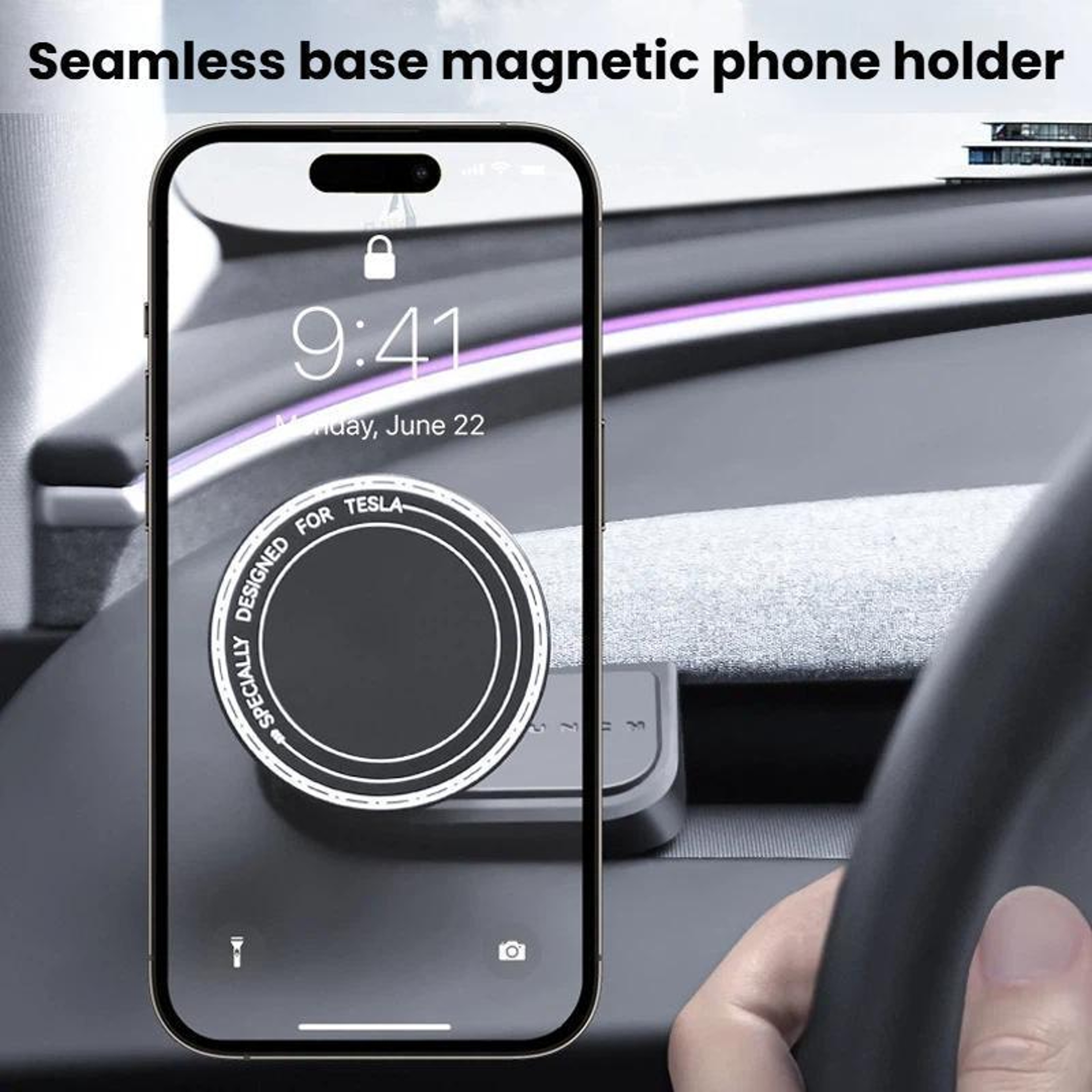 Tesla Model Y Juniper Model 3 Highland Magnetic Dashboard Phone Holder With 360 Rotation 1