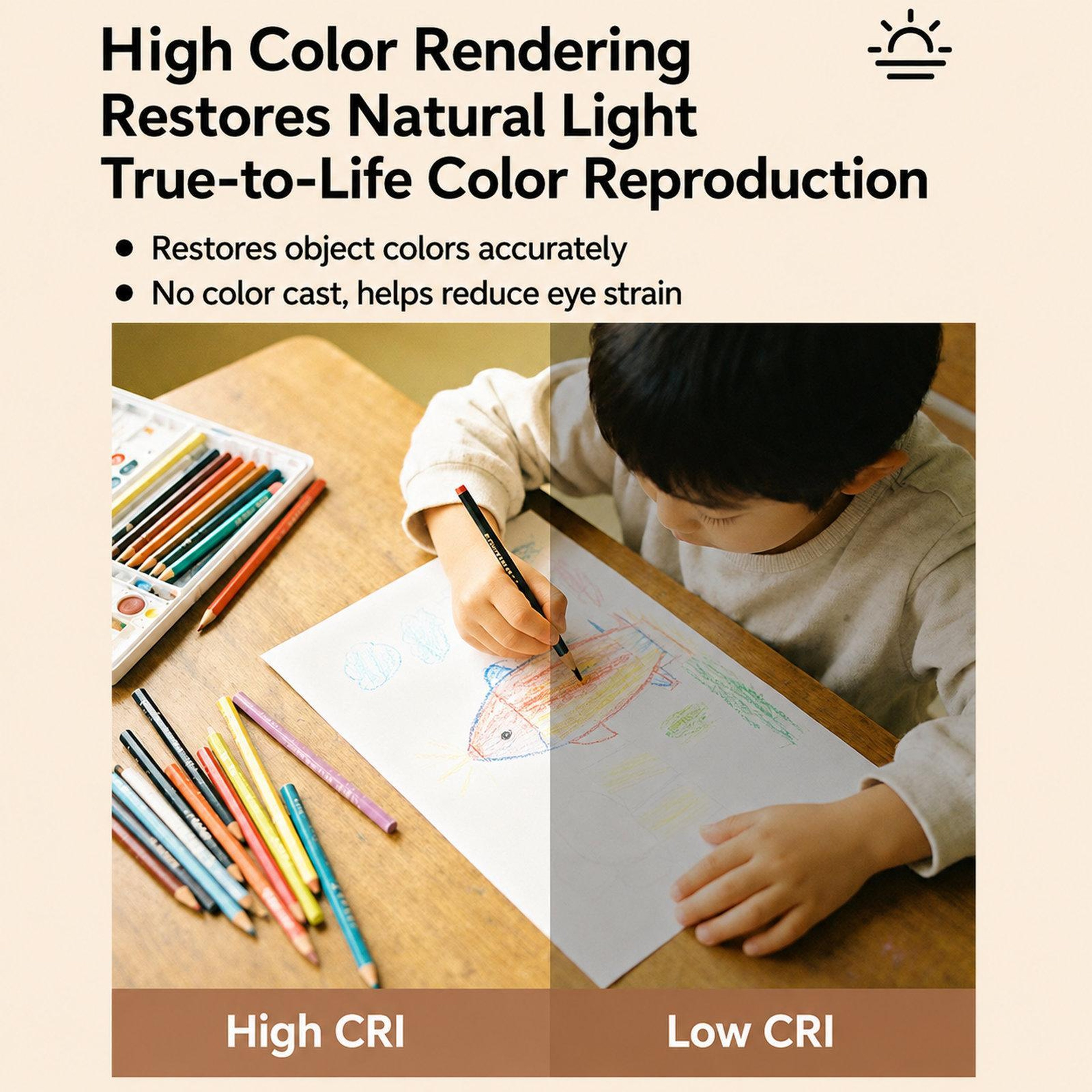 LED Clip On Lamp Eye Caring Reading Light with 3 Color Modes for Students and Study Desks – view 7