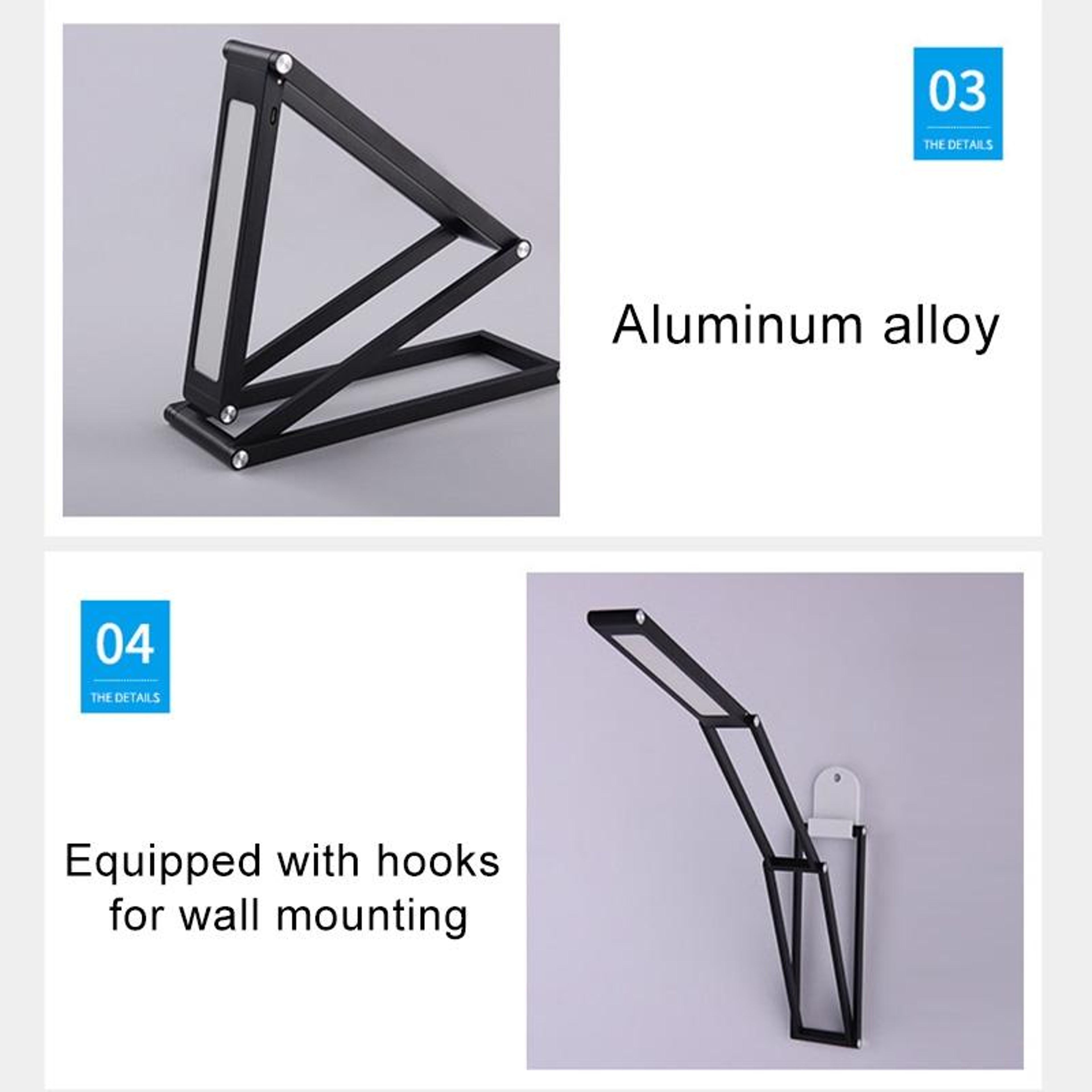 LED Desk Lamp Folding USB Desk Lamp With Stepless Dimming And Eye Protection 5