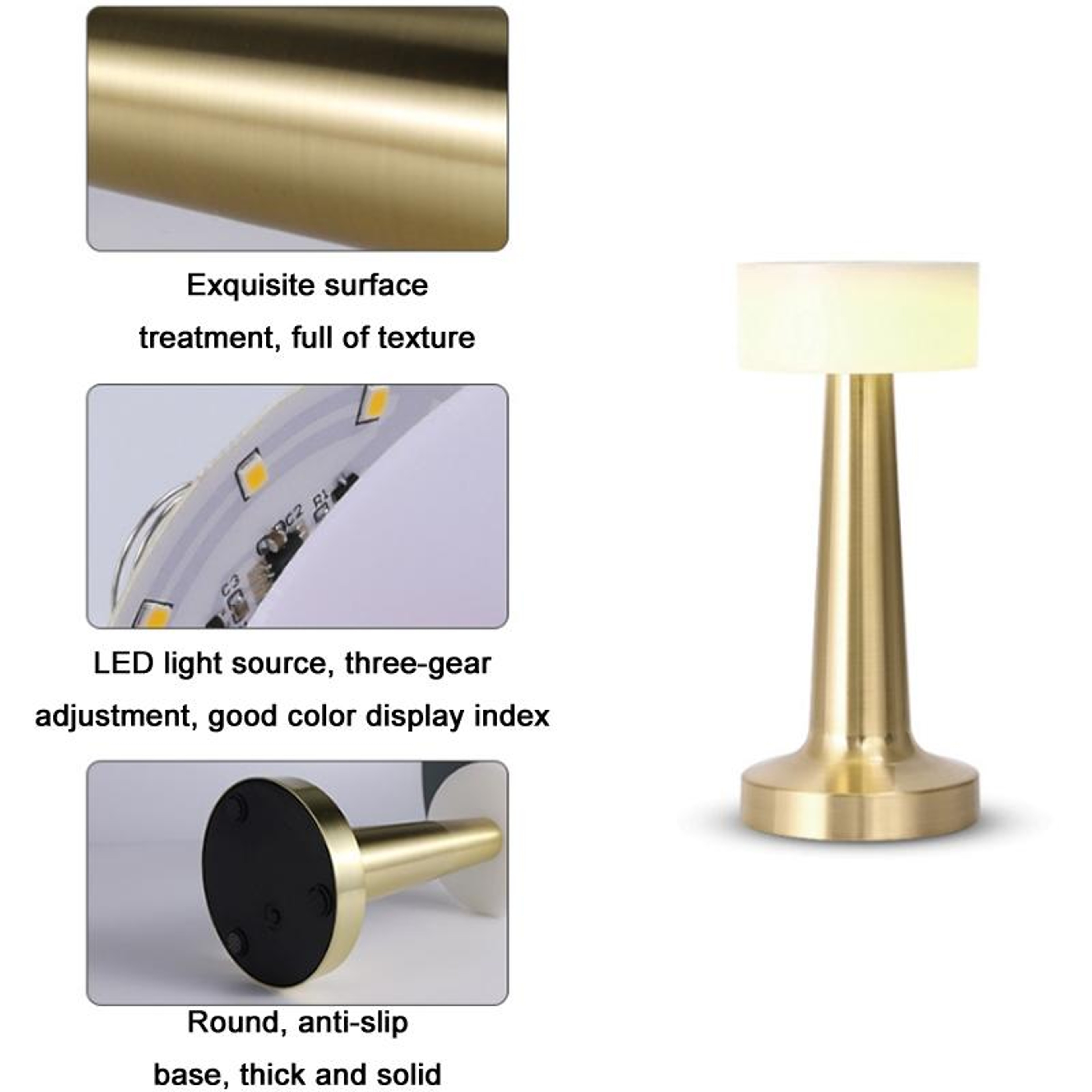 Touch Wireless Charging Desk Lamp With Dimmable LED Atmosphere Night Light 4