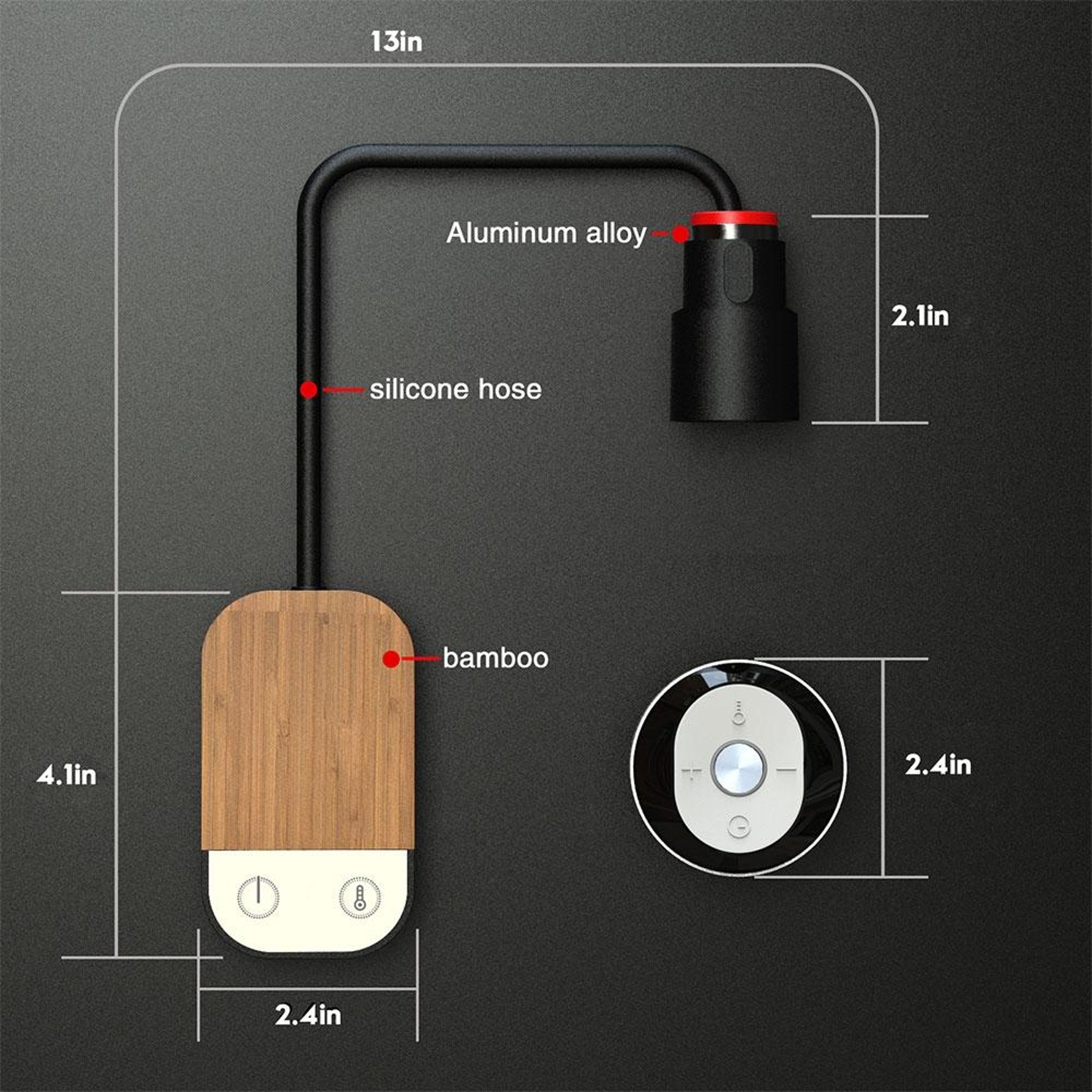 LED Bedside Lamp Magnetic Wall Lamp With Remote Dimmable Eye Protection Night Light 3