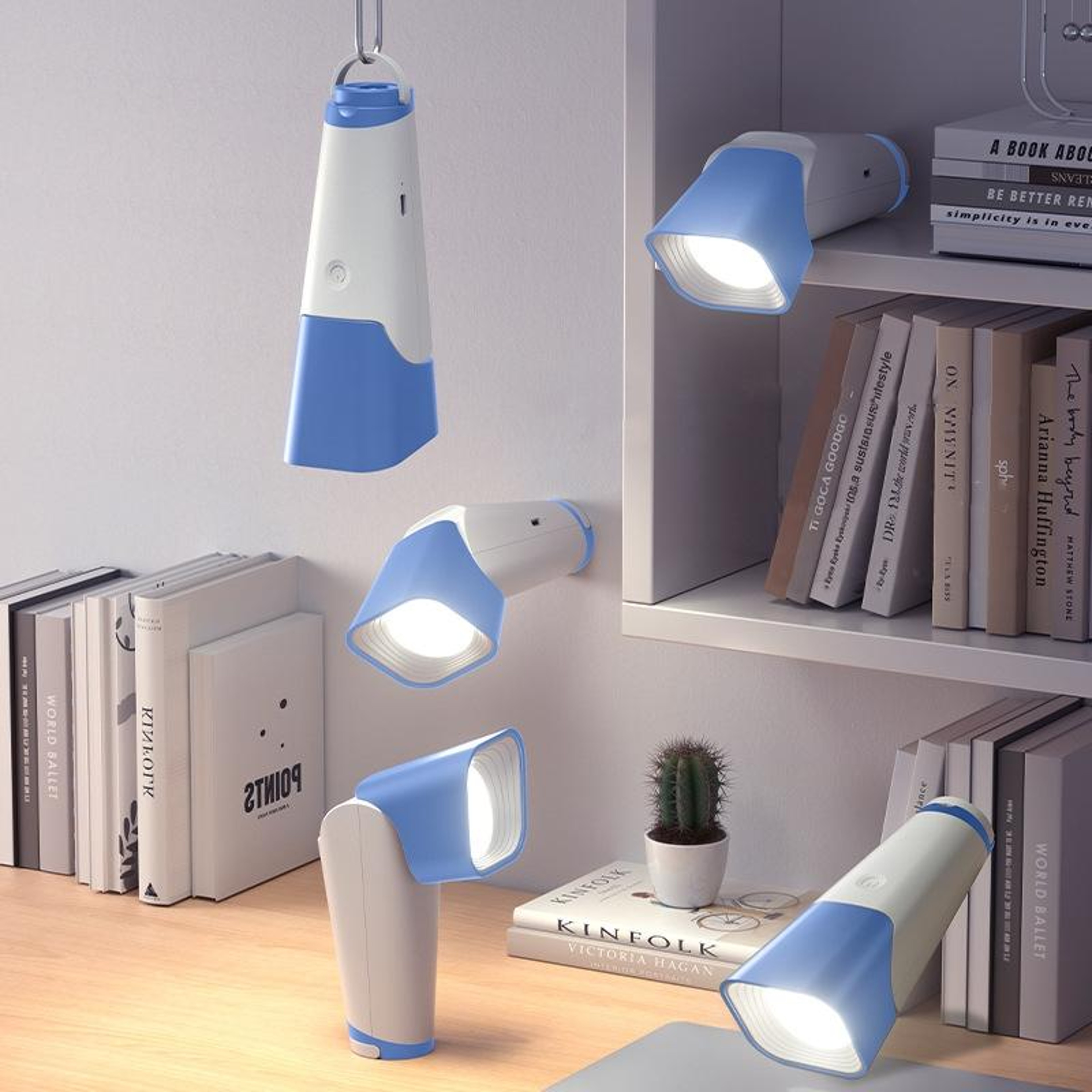Rechargeable Desk Lamp LED Camping Lamp Foldable Wall Mounted Bedside Light 8
