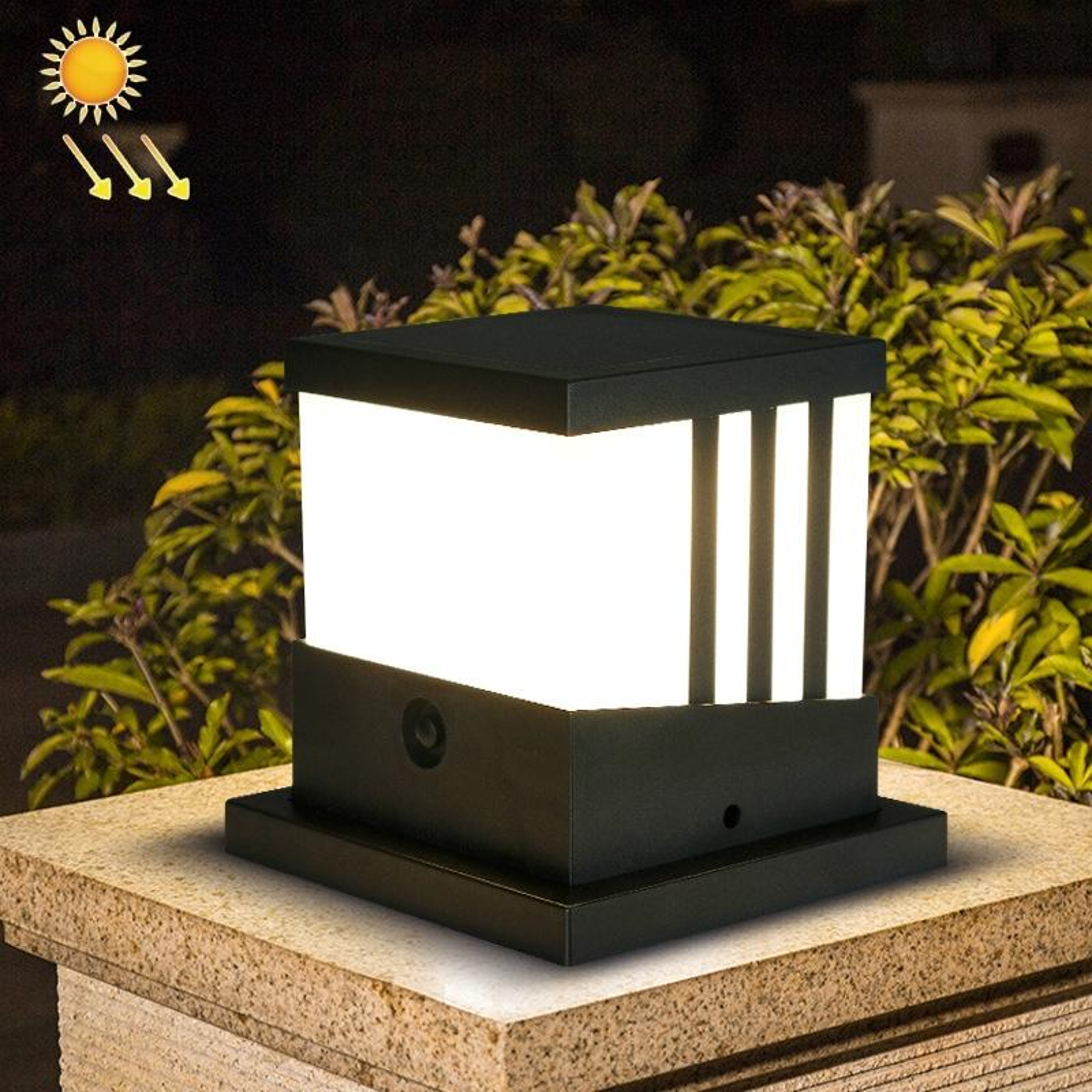 Solar Post Light Waterproof Outdoor Solar Lamp for Garden Fence Courtyard Pillars – view 1