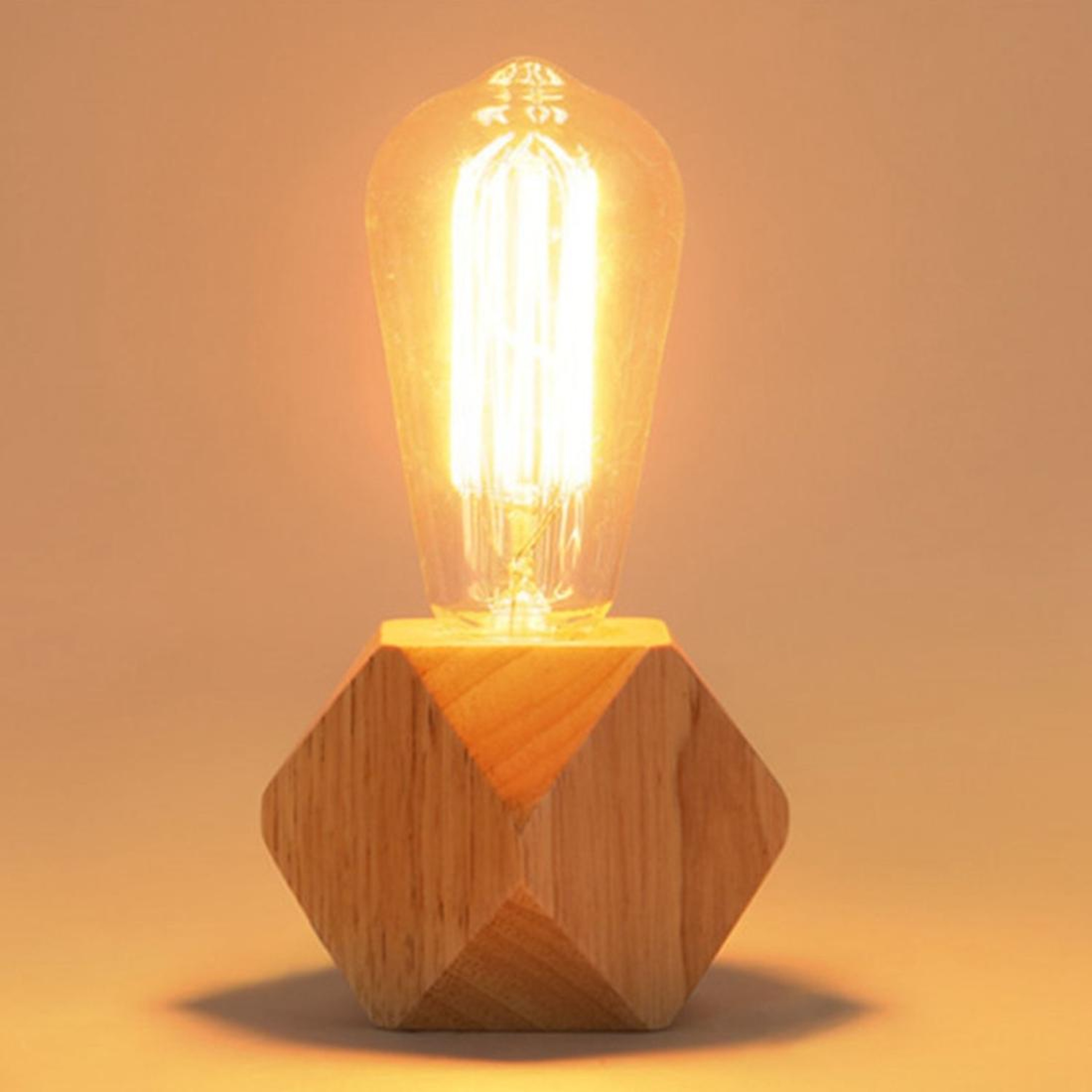 Solid Wood Bedside Lamp Minimalist Table Lamp LED Night Light – view 1