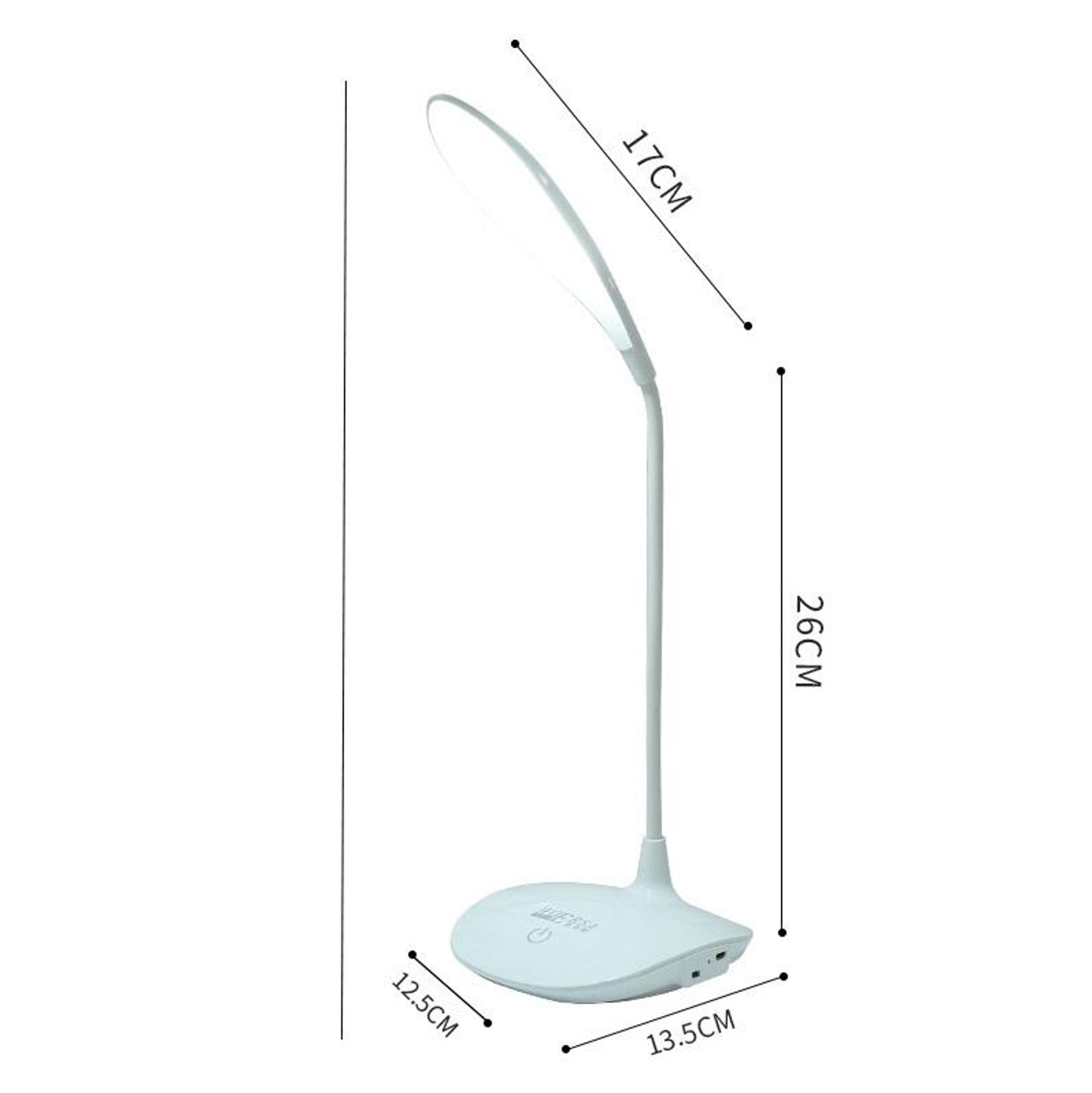 USB Rechargeable LED Reading Lamp Touch Dimmable Bedside Desk Light – view 3