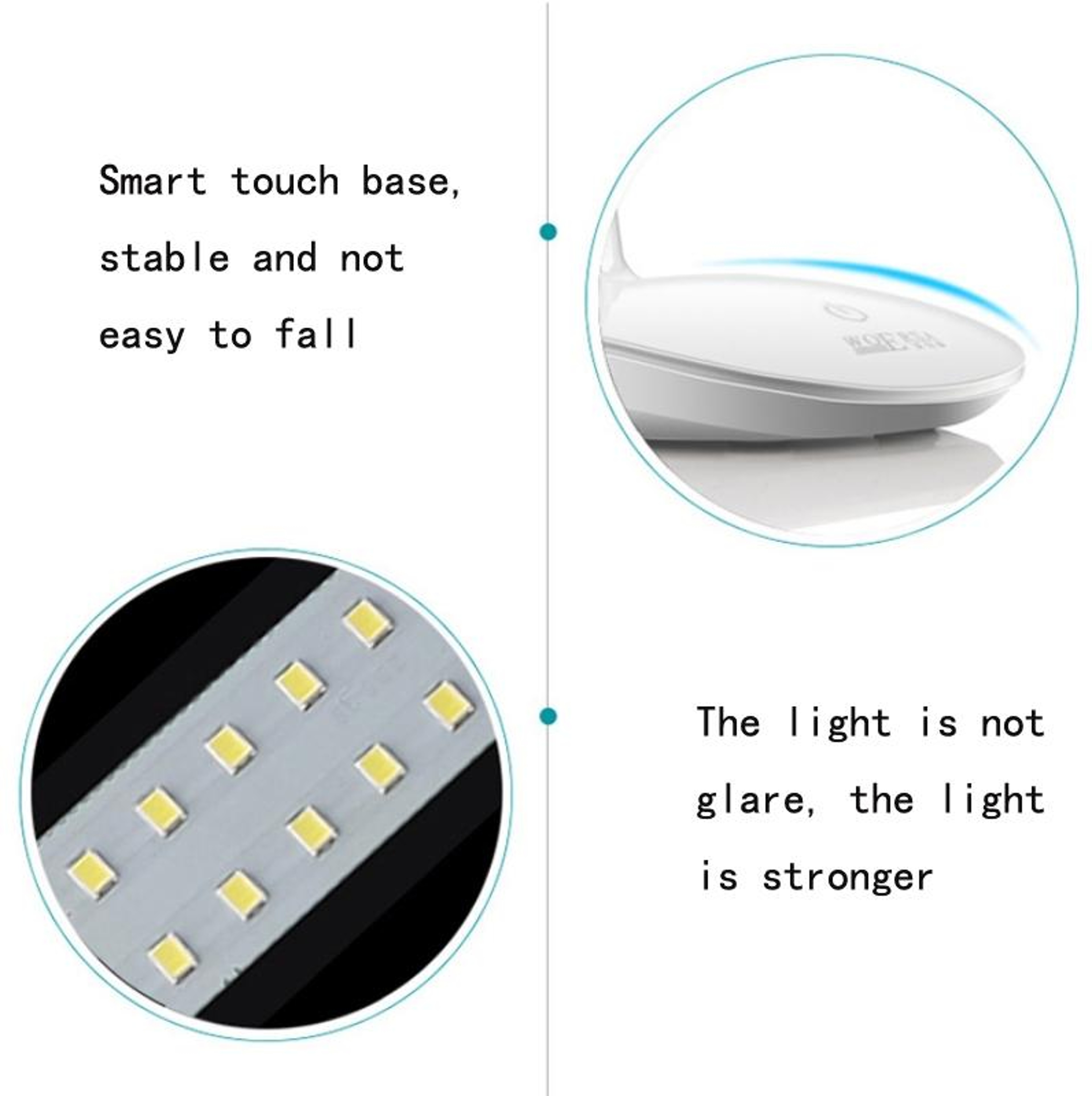 USB Rechargeable LED Reading Lamp Touch Dimmable Bedside Desk Light – view 4