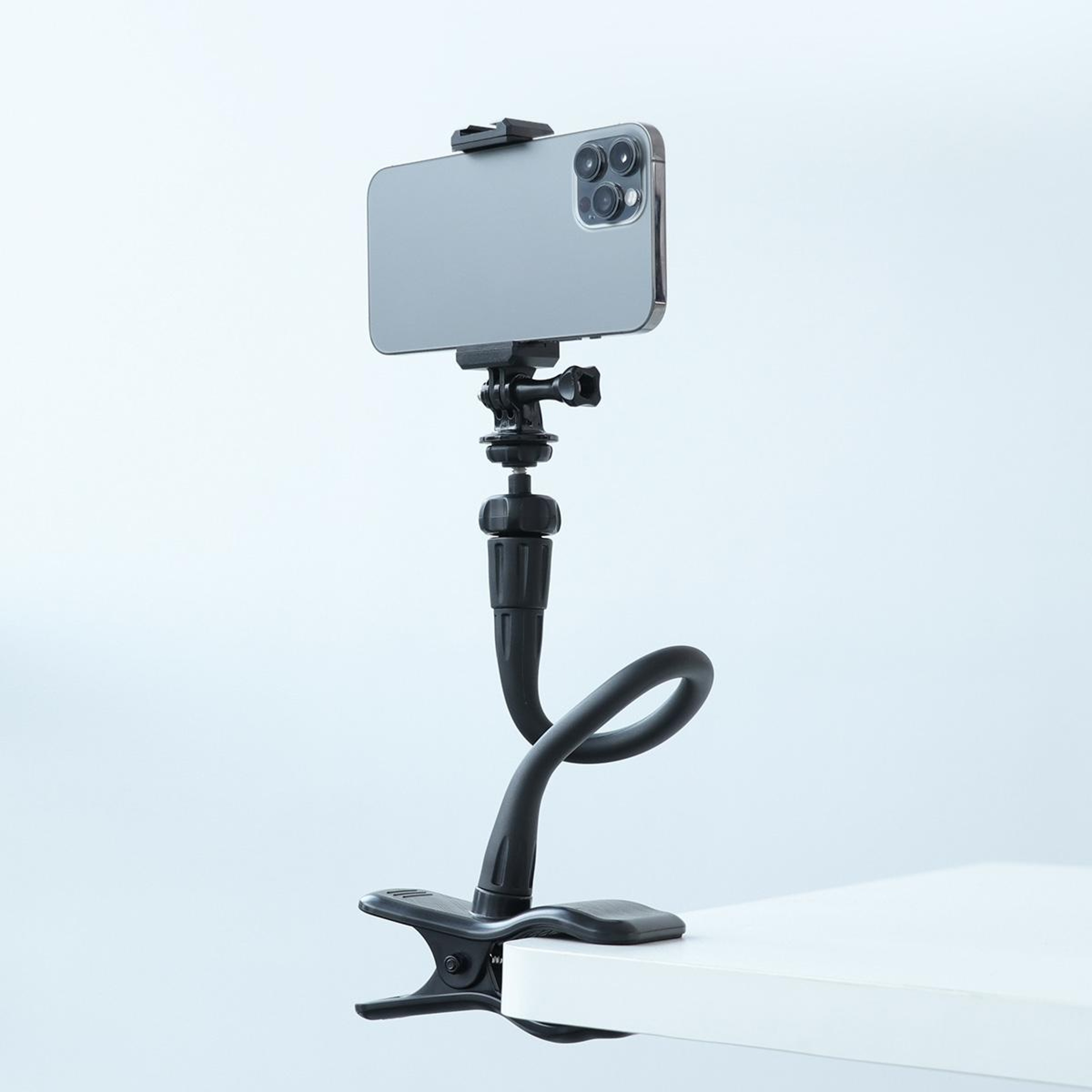Flexible Phone Holder Desktop Stand with 360 Rotating Action Camera Mount – view 6