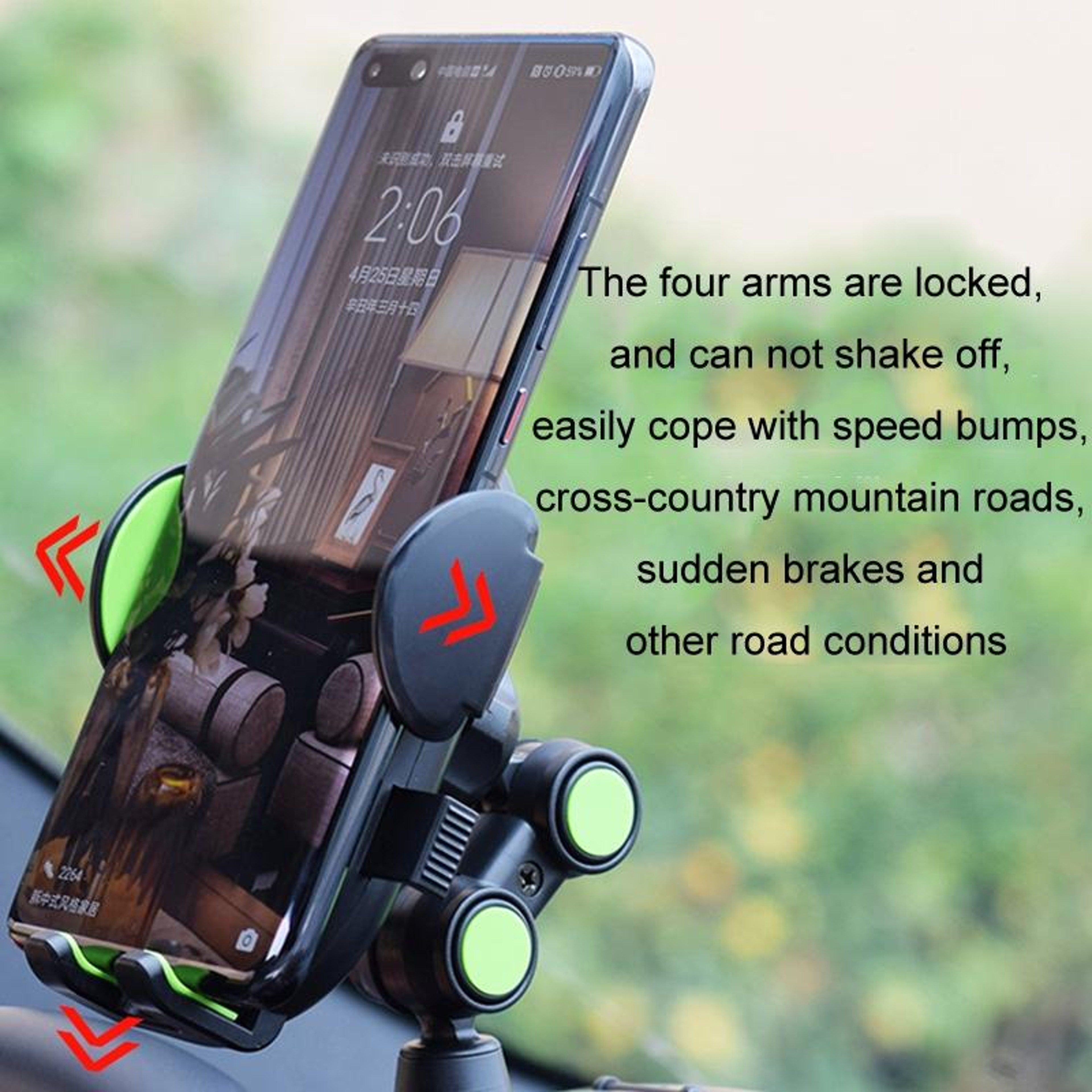 360 Rotating Car Phone Mount Dashboard Navigation Holder With One Touch Clamp 6
