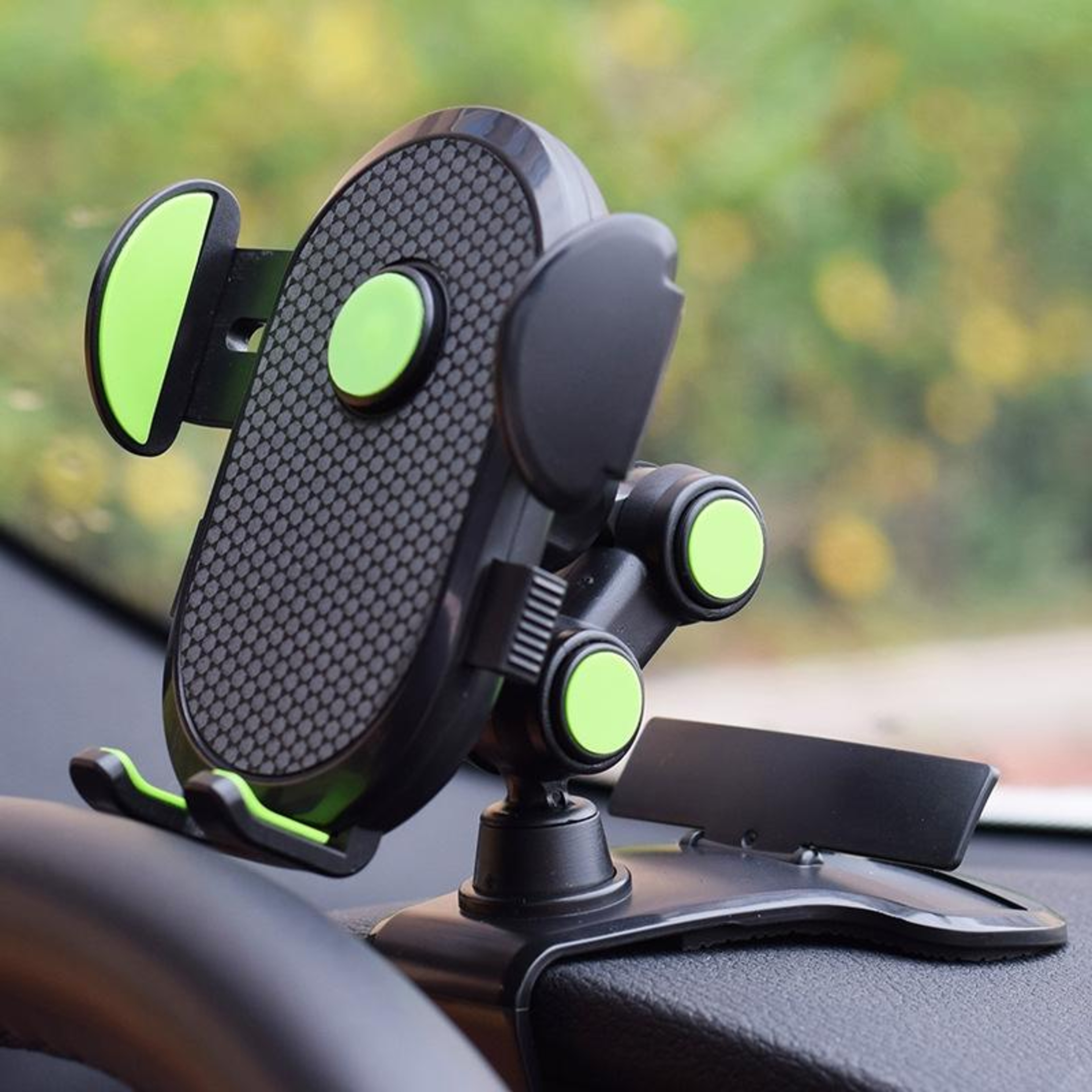 360 Rotating Car Phone Mount Dashboard Navigation Holder With One Touch Clamp 0