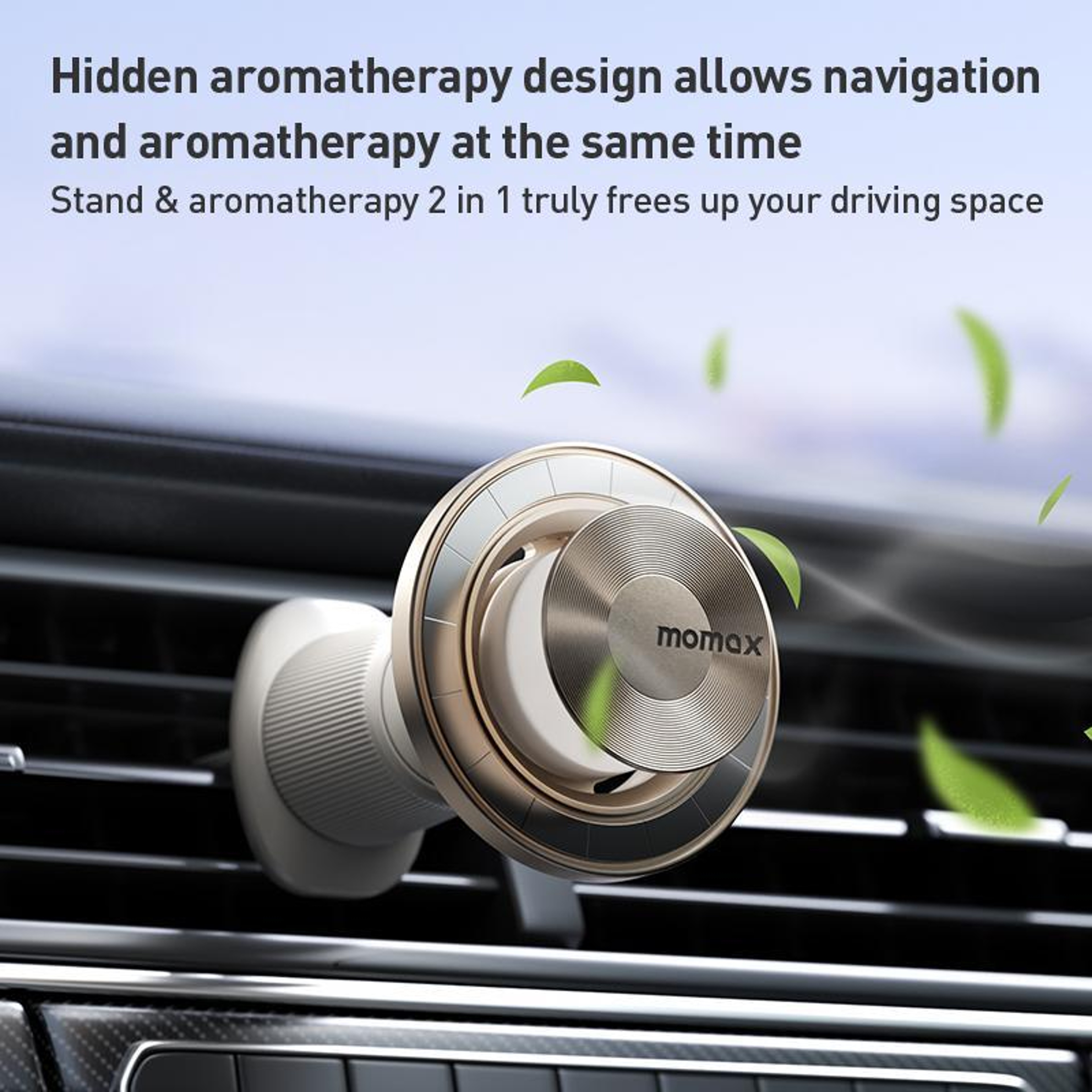 CM35 Magnetic Car Phone Holder With Hidden Car Aromatherapy Holder And 360 Degree Vent Mount 2