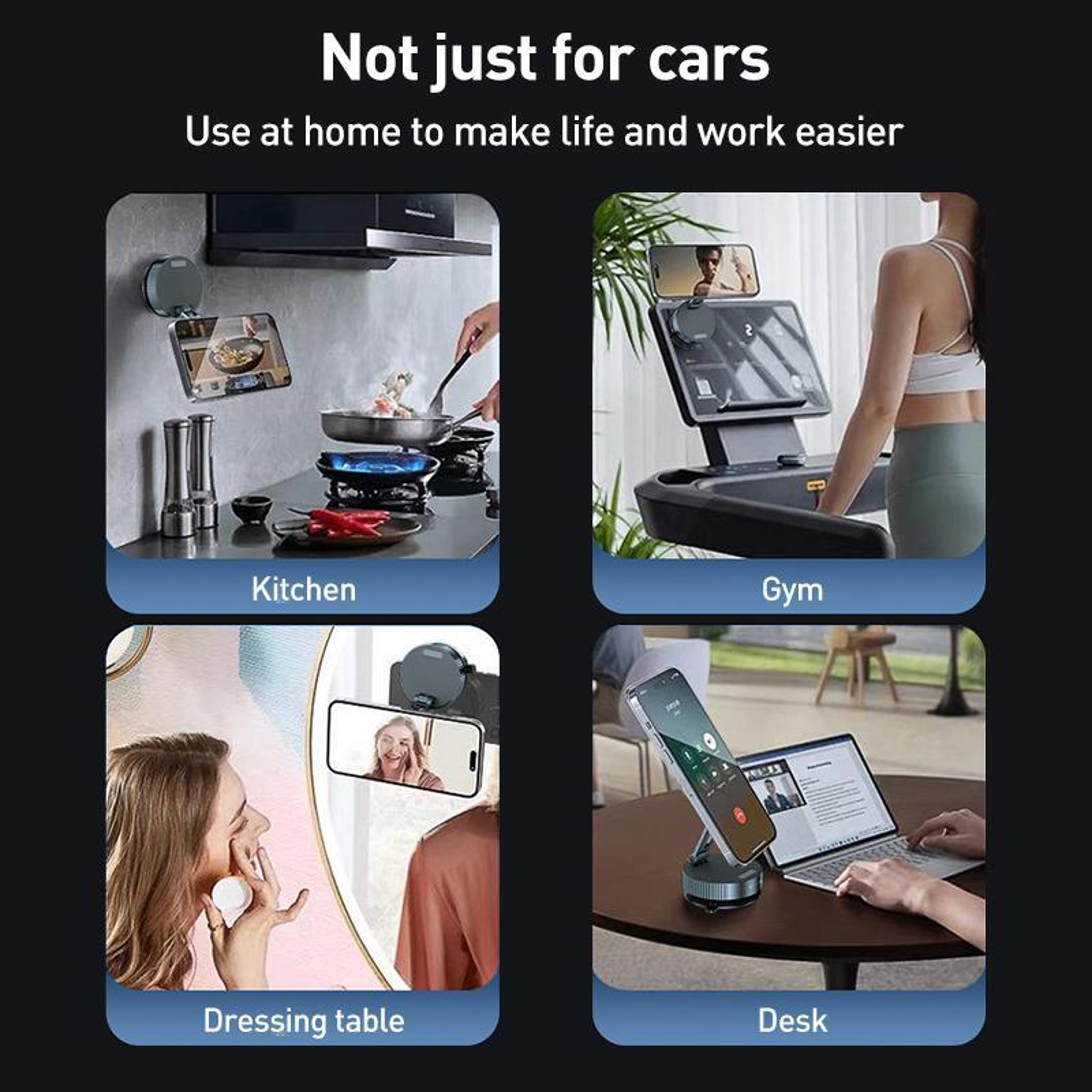 Q11 Magnetic Car Phone Holder with Vacuum Suction Foldable 360° Dashboard Mount – view 7