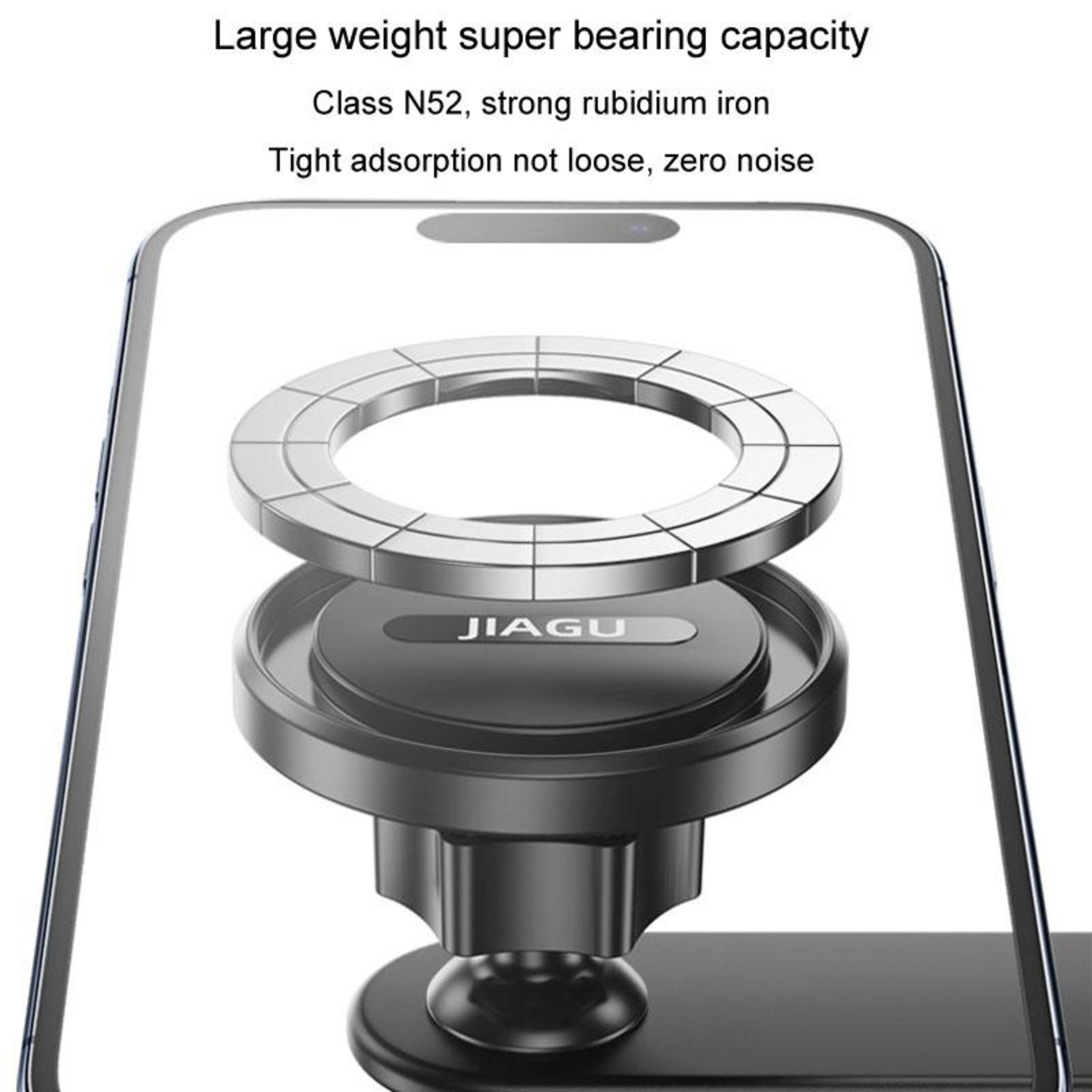 MagSafe Car Phone Mount Adjustable Magnetic Dashboard Phone Holder With Flexible Memory Alloy Arm 1