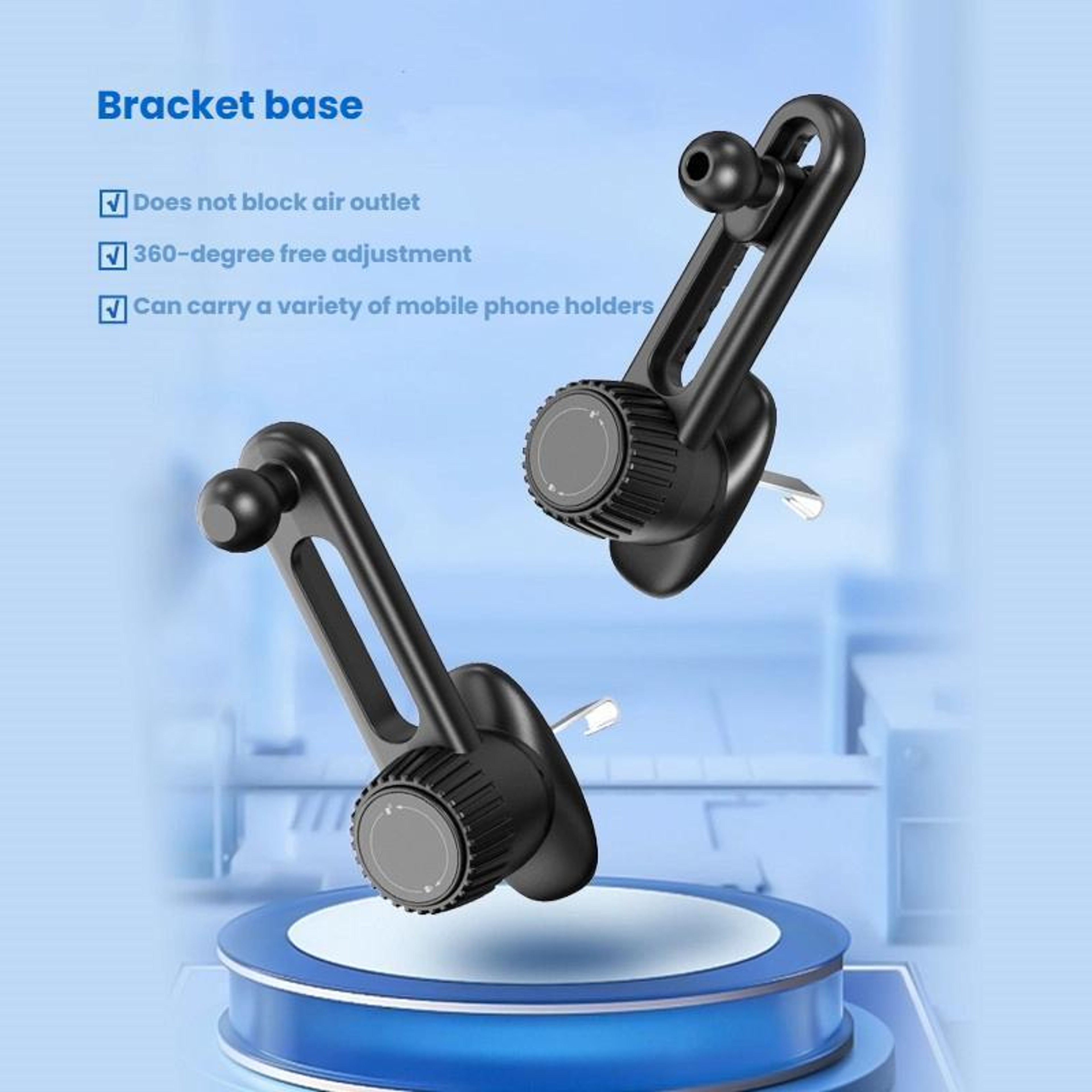 Universal Car Air Vent Mount Base 720 Degree Rotating Car Phone Mount Base 1